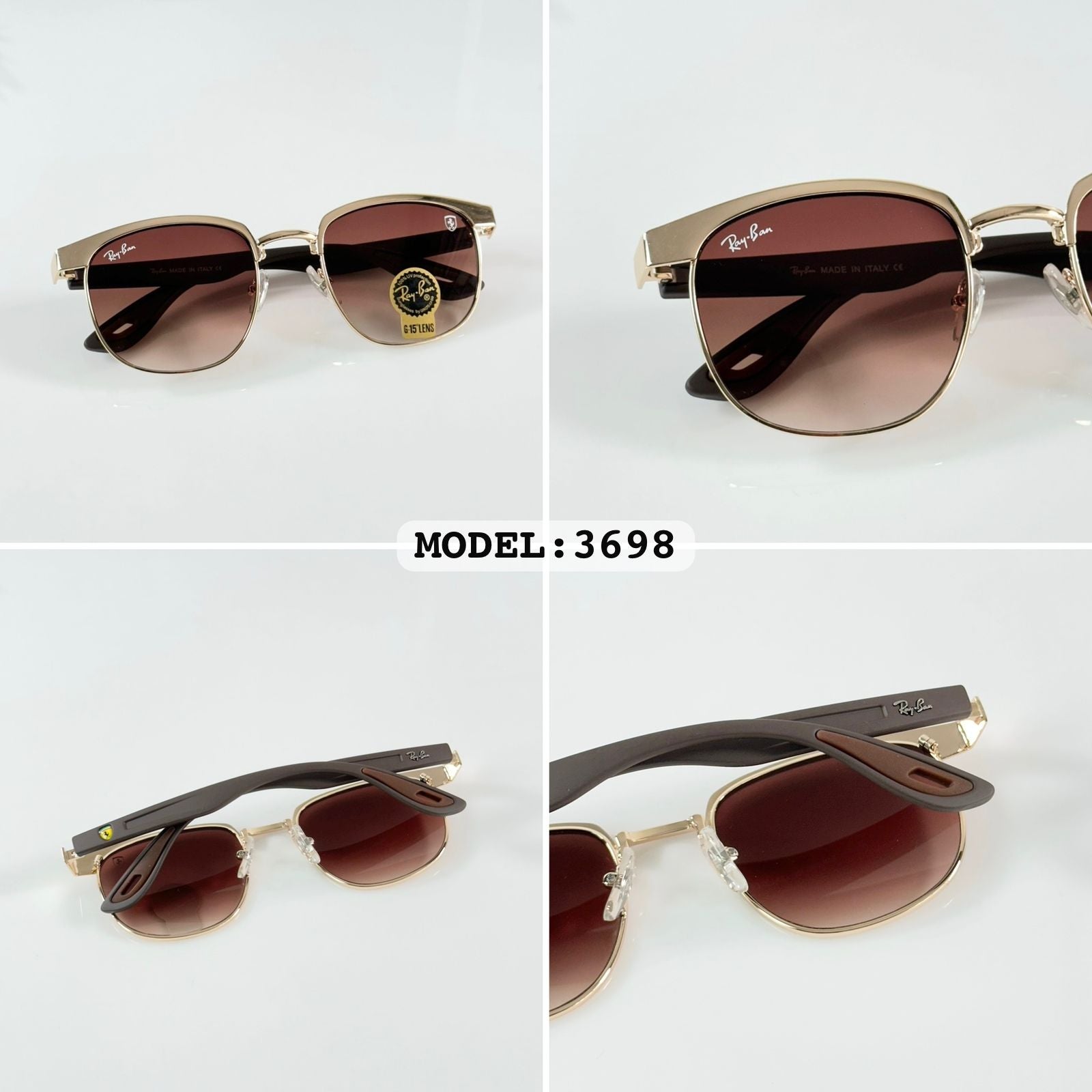 RAYBA_N 3698 GOLD BROWN