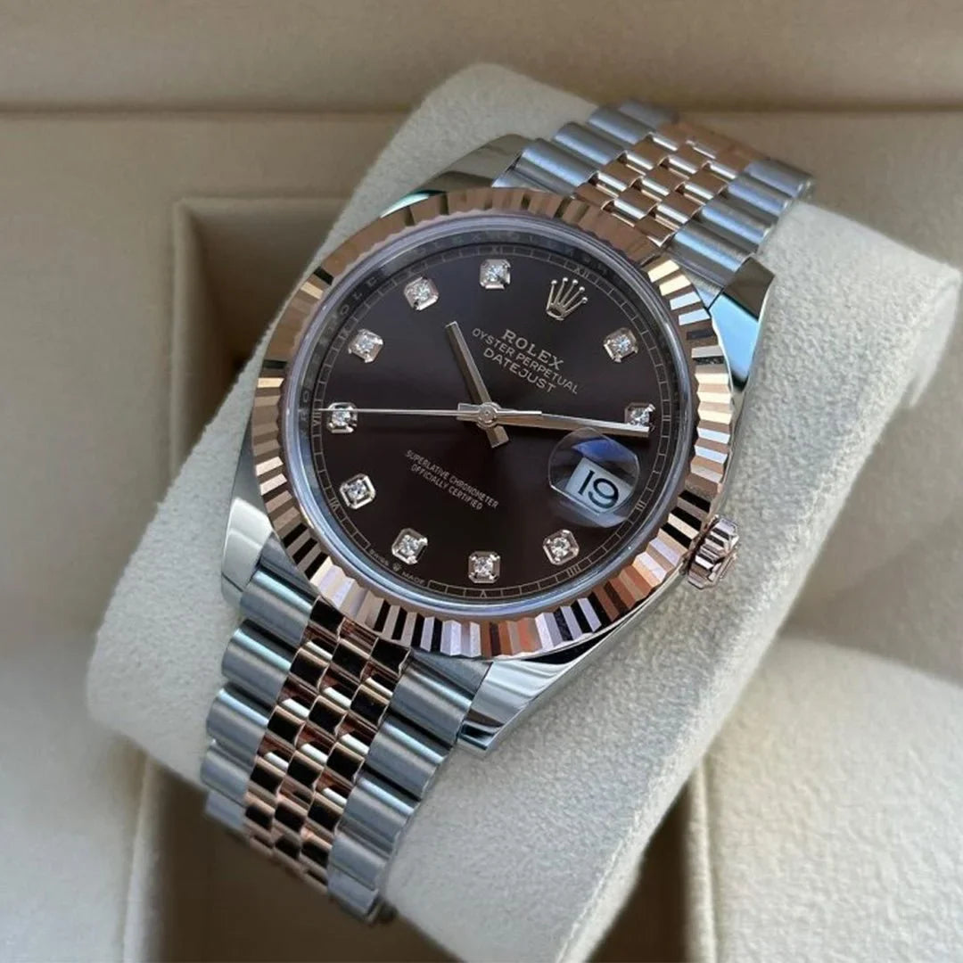 Role_x Datejust Rosegold Gold Diamond Metal Watch