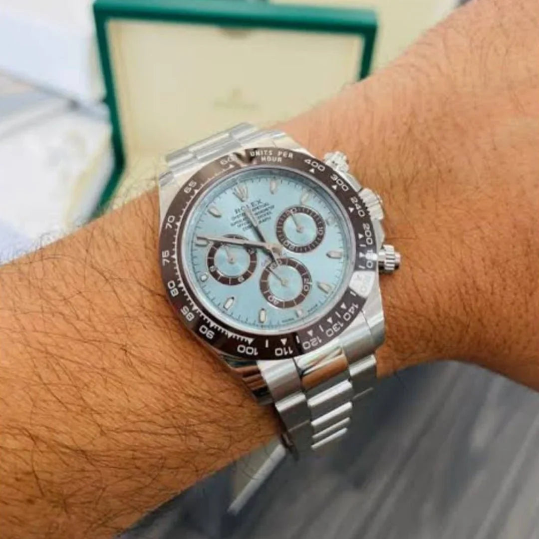 Role_x Daytona Platinum Ice Metal Virat Kholi Watch