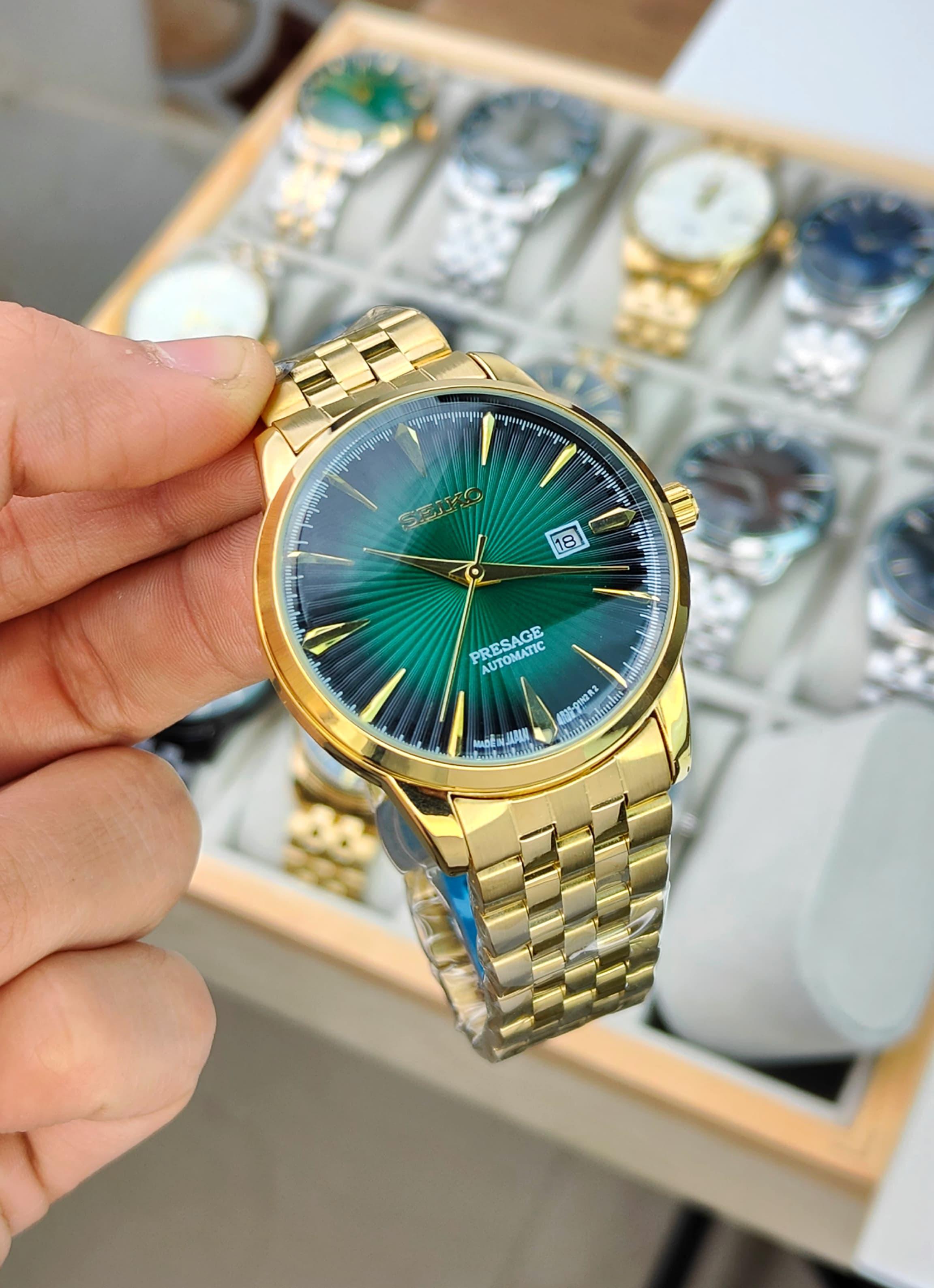 SE__IKO PRSAGE MEN GREEN DIAL ANALOG WATCH