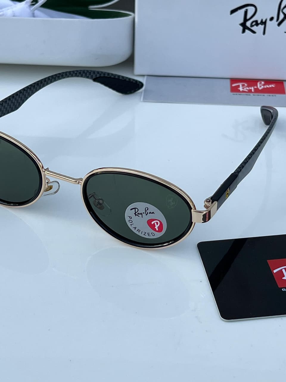 Rayb_an 82006 gold green SUNGLASS