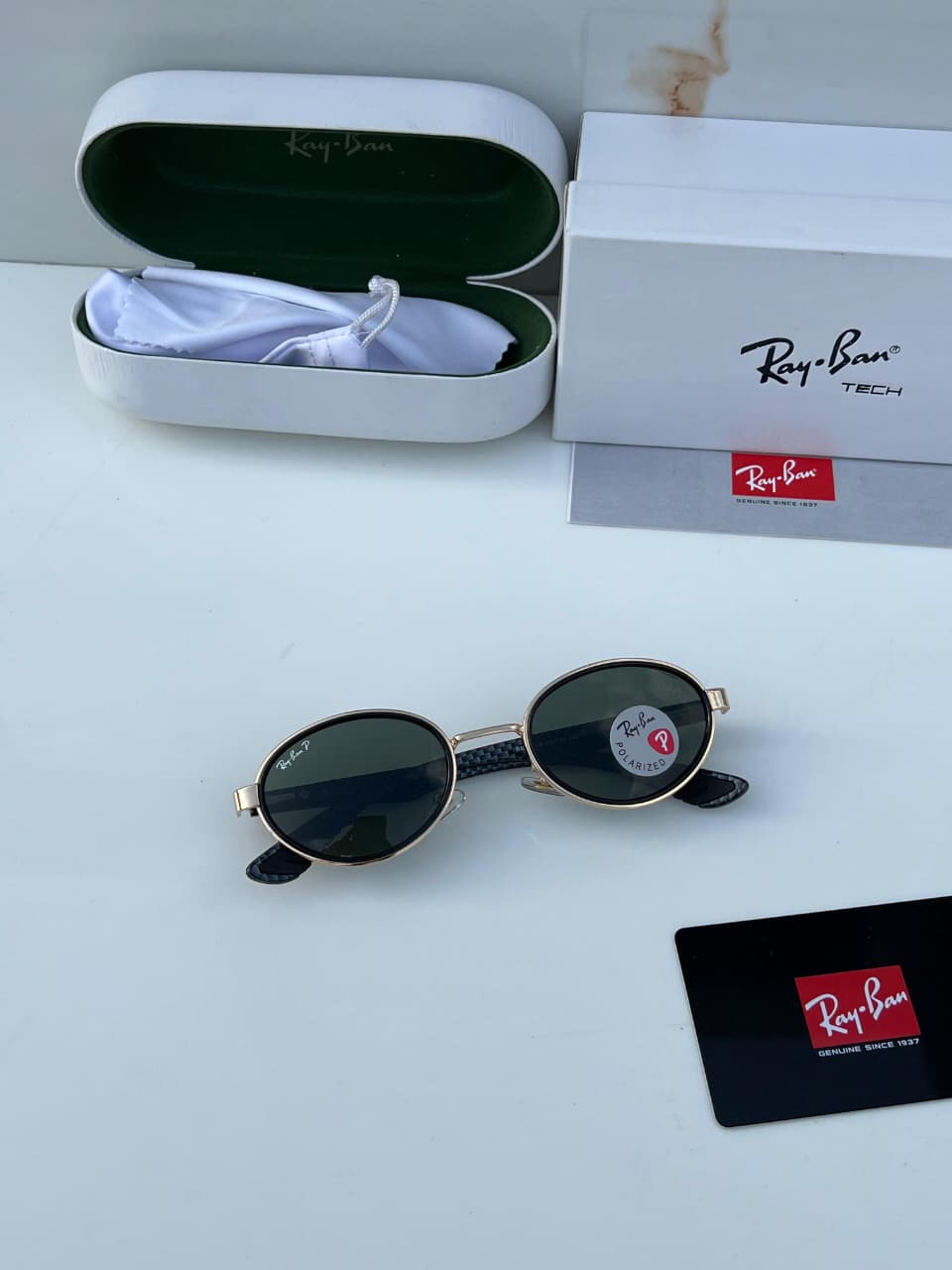 Rayb_an 82006 gold green SUNGLASS