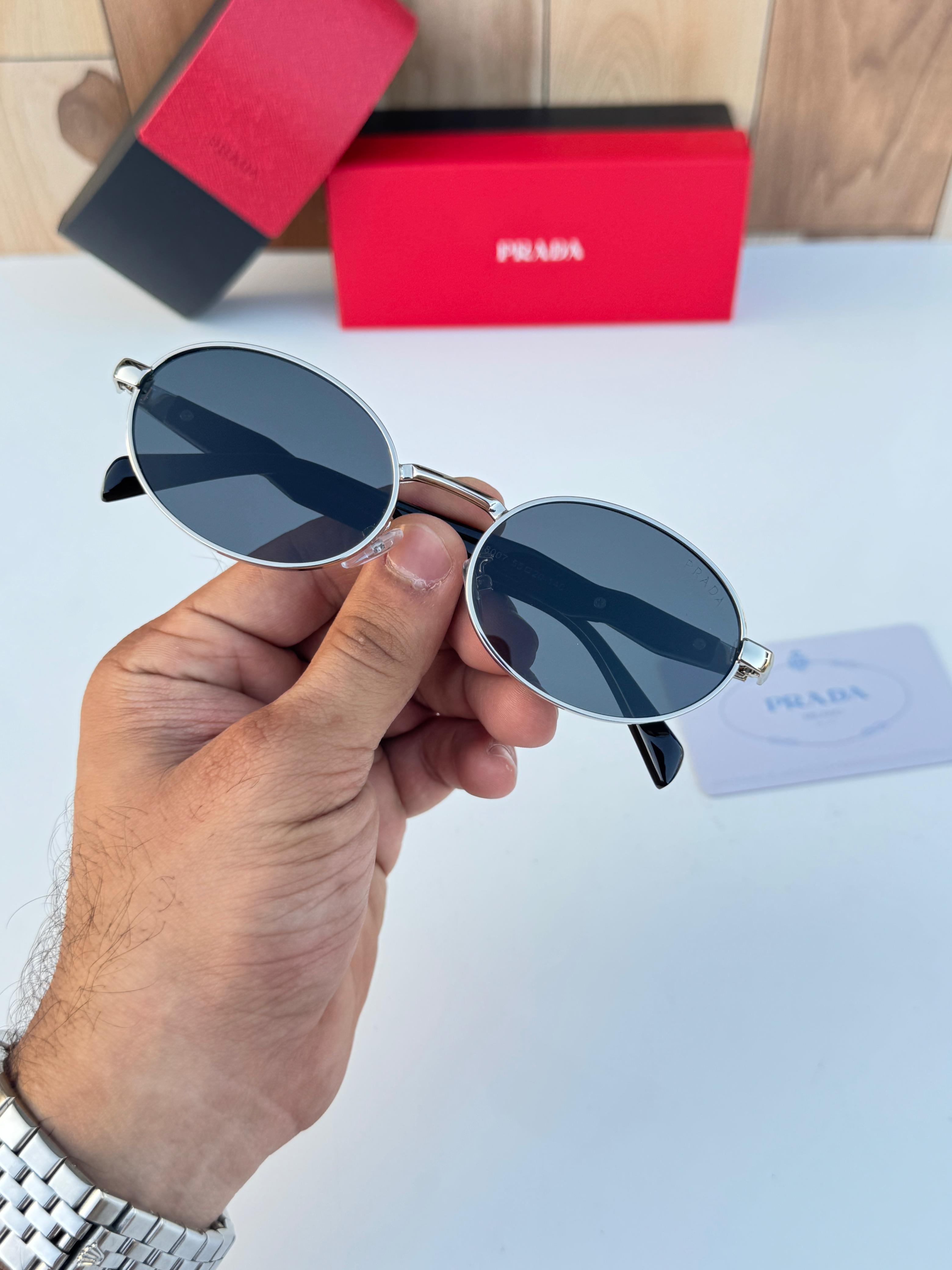 Pra_da 8007 silver black SUNGLASS