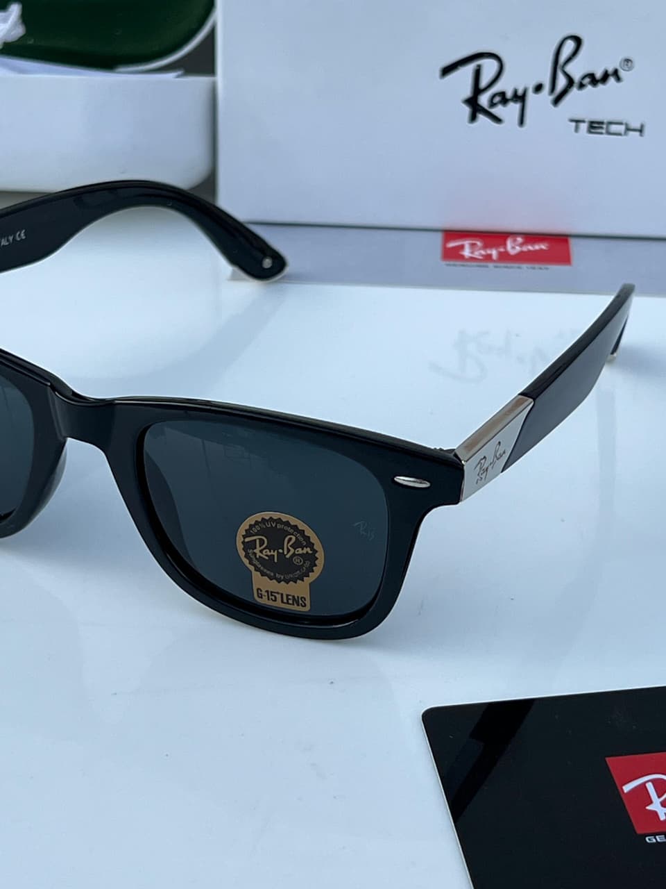 Ra_yban 2157 black silver SUNGLASS