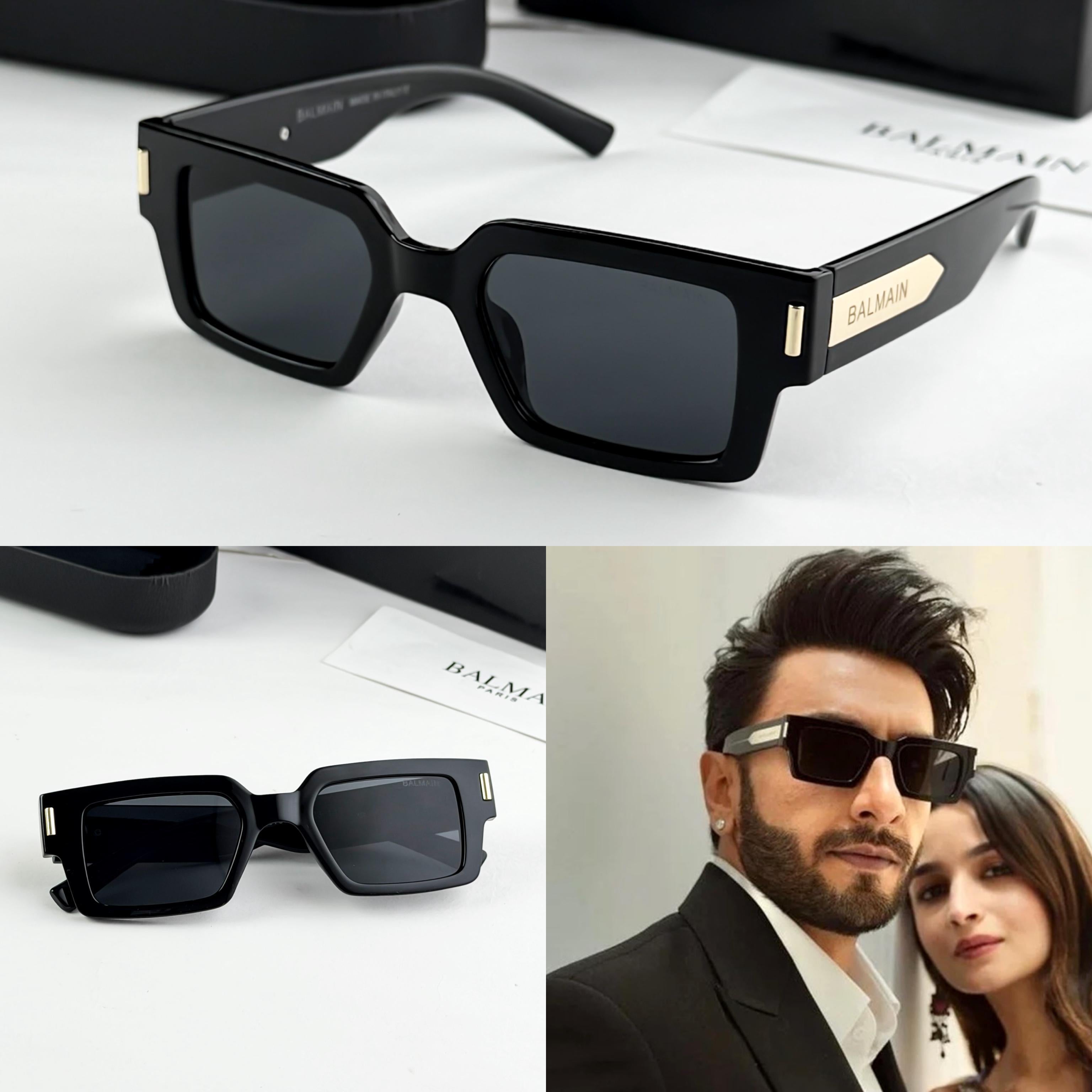 BAL__MAIN GOLD BLCK 6108  SUNGLASS