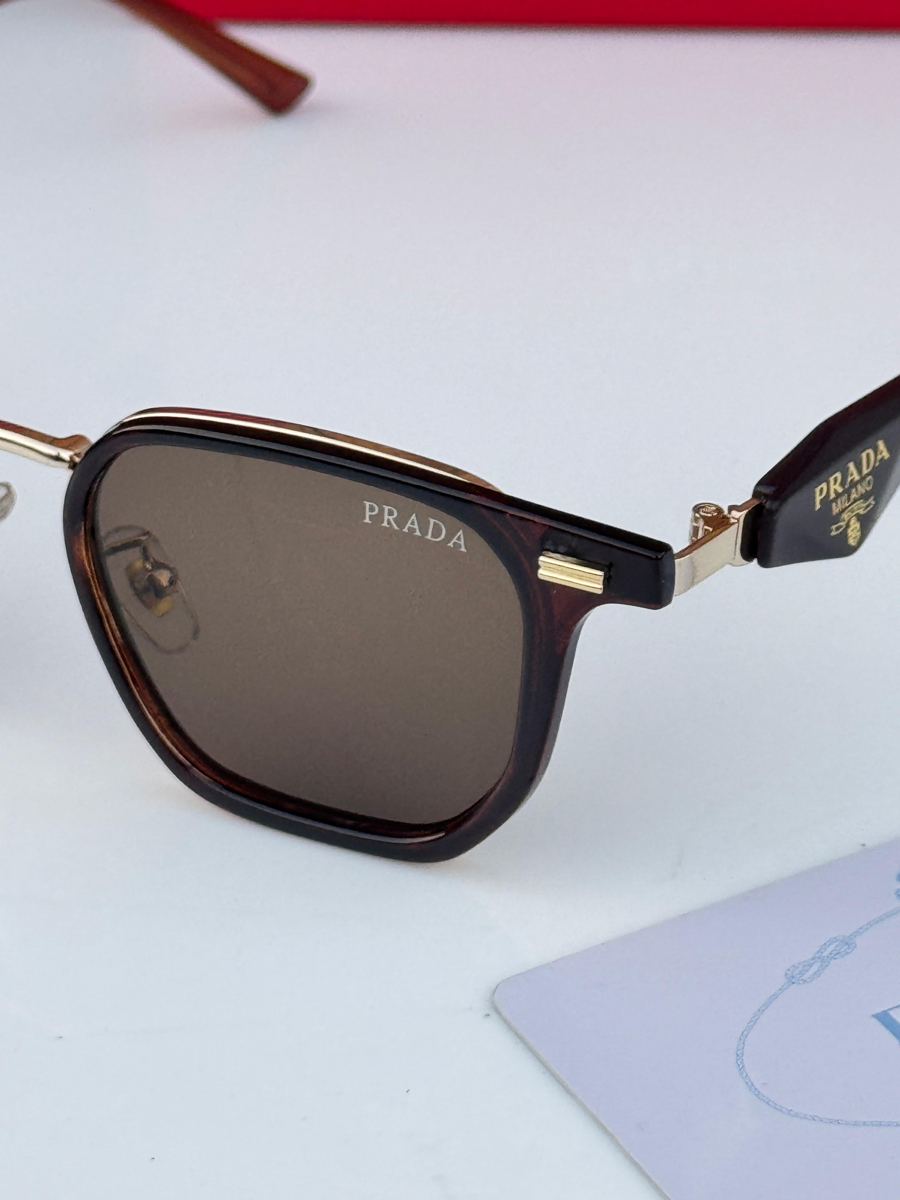 Pra_da 129 gold brown SUNGLASS