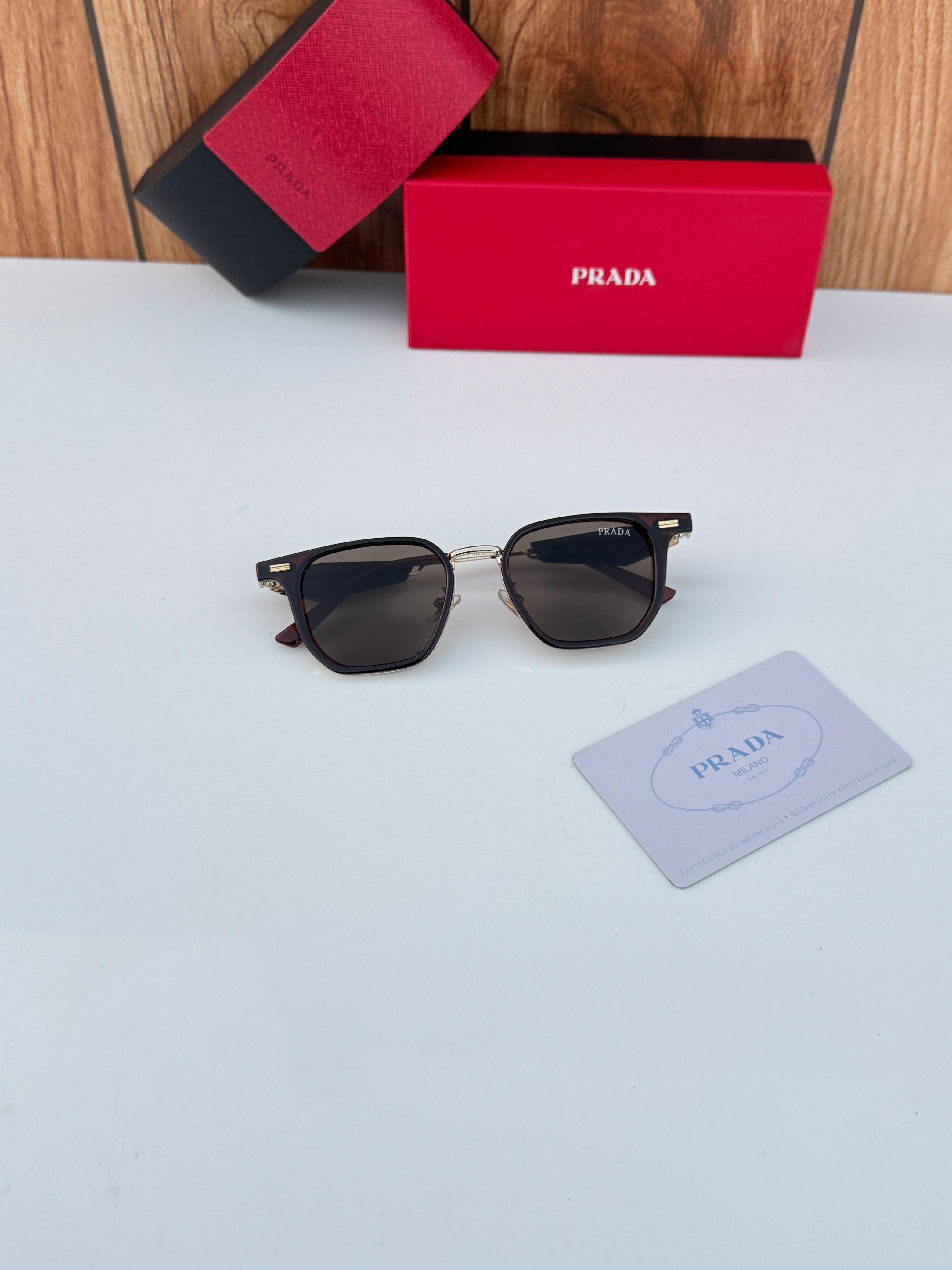 Pra_da 129 gold brown SUNGLASS