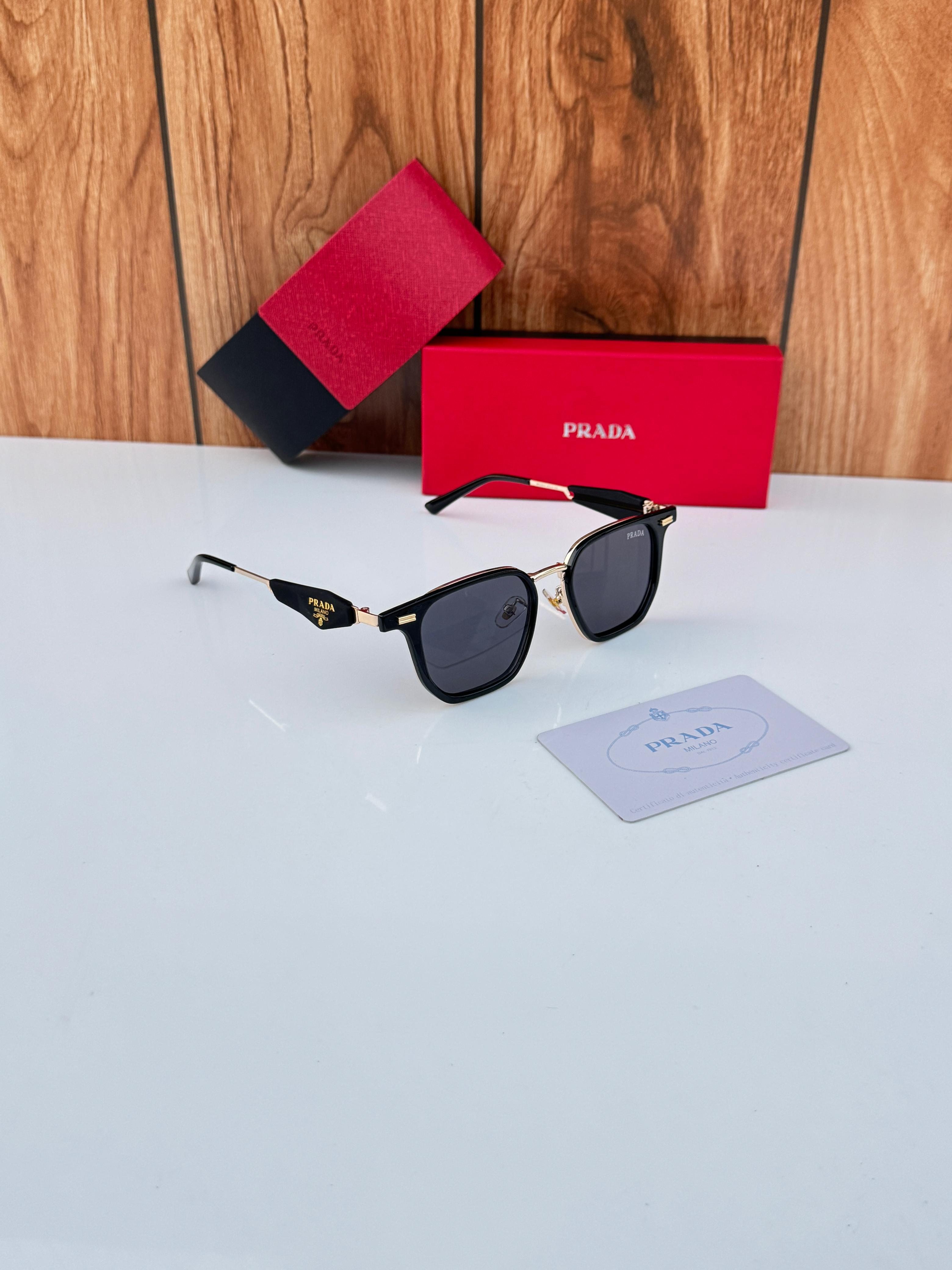 Pra_da 129 gold black SUNGLASS