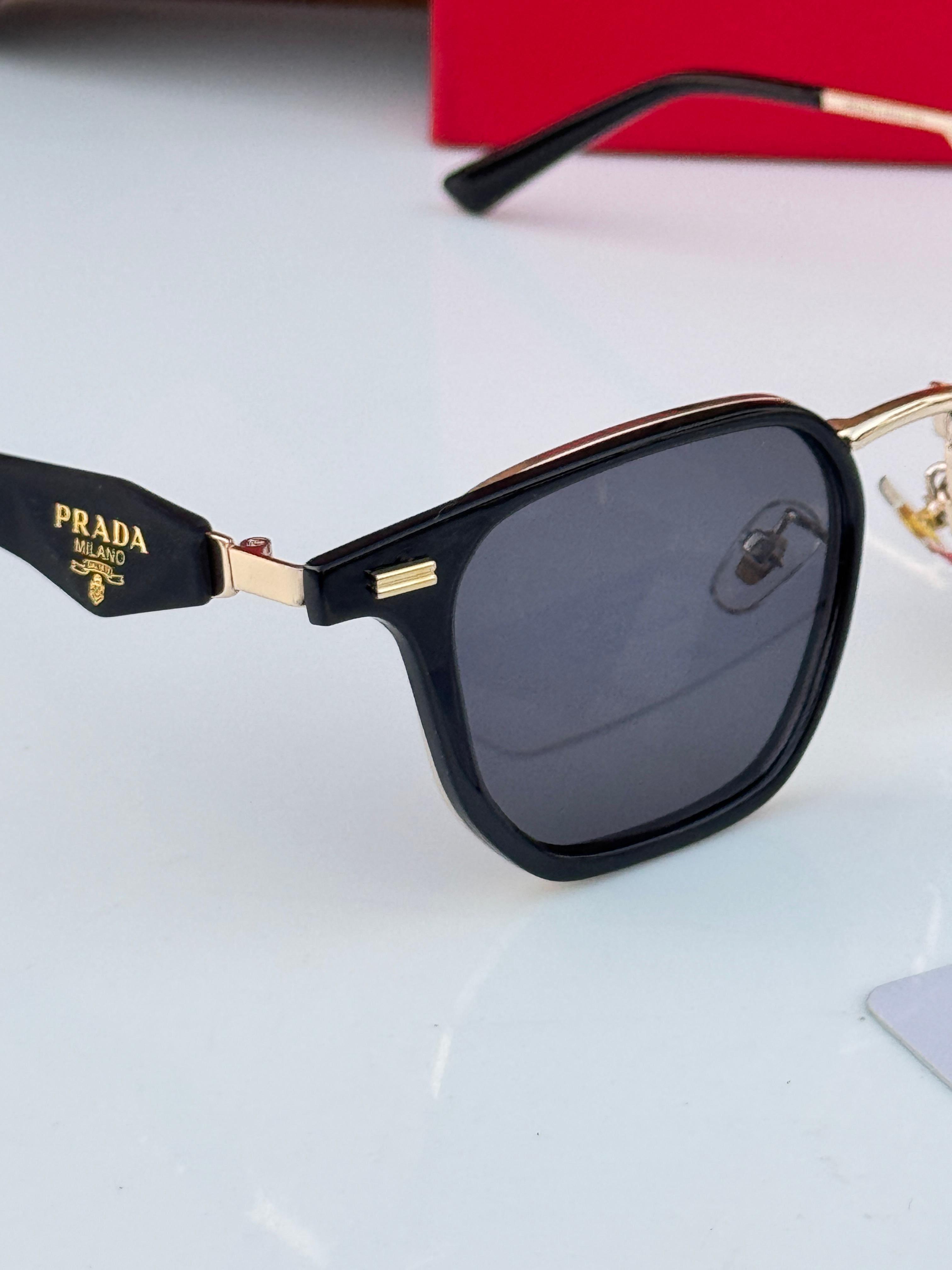 Pra_da 129 gold black SUNGLASS