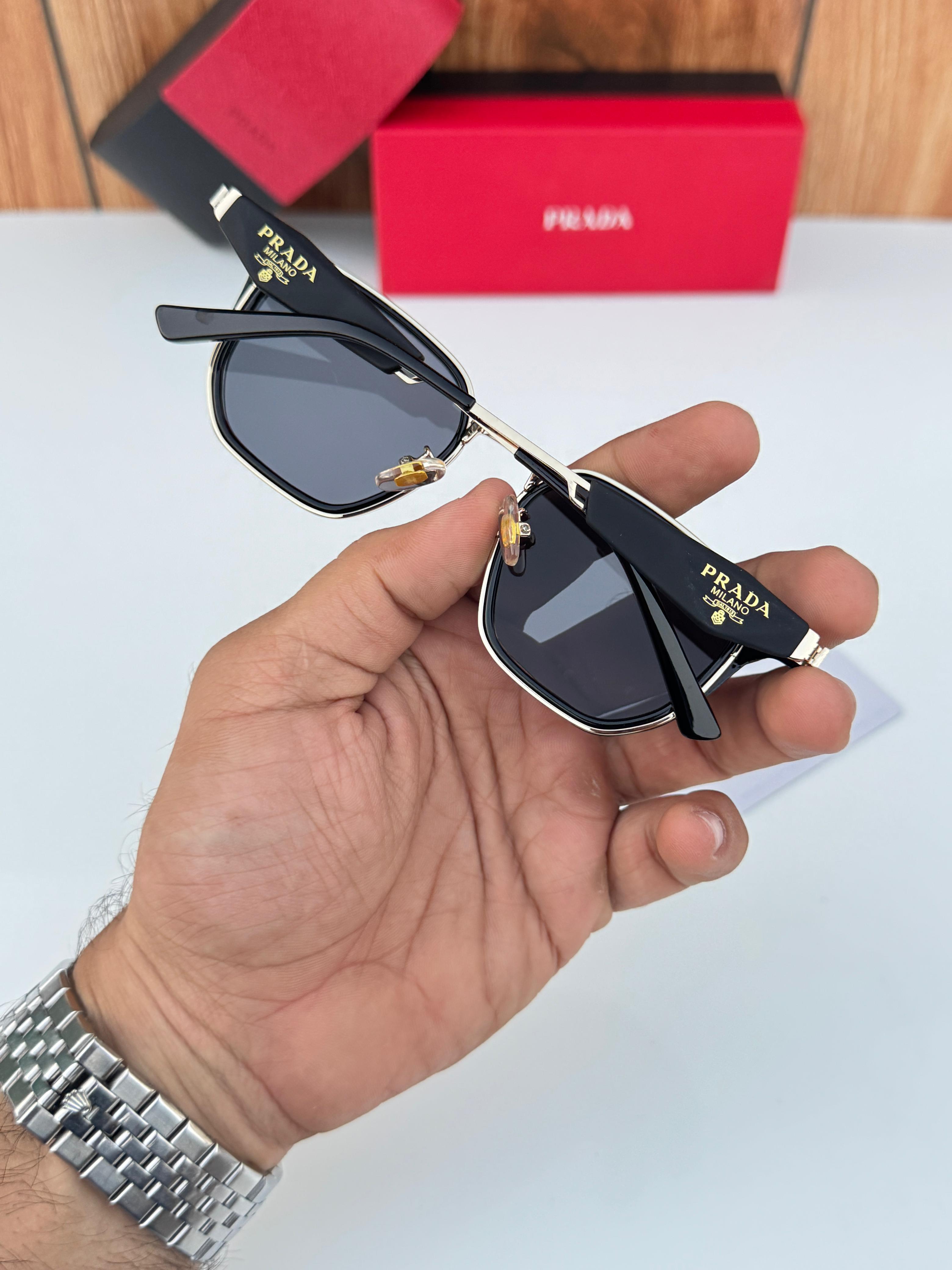 Pra_da 129 gold black SUNGLASS