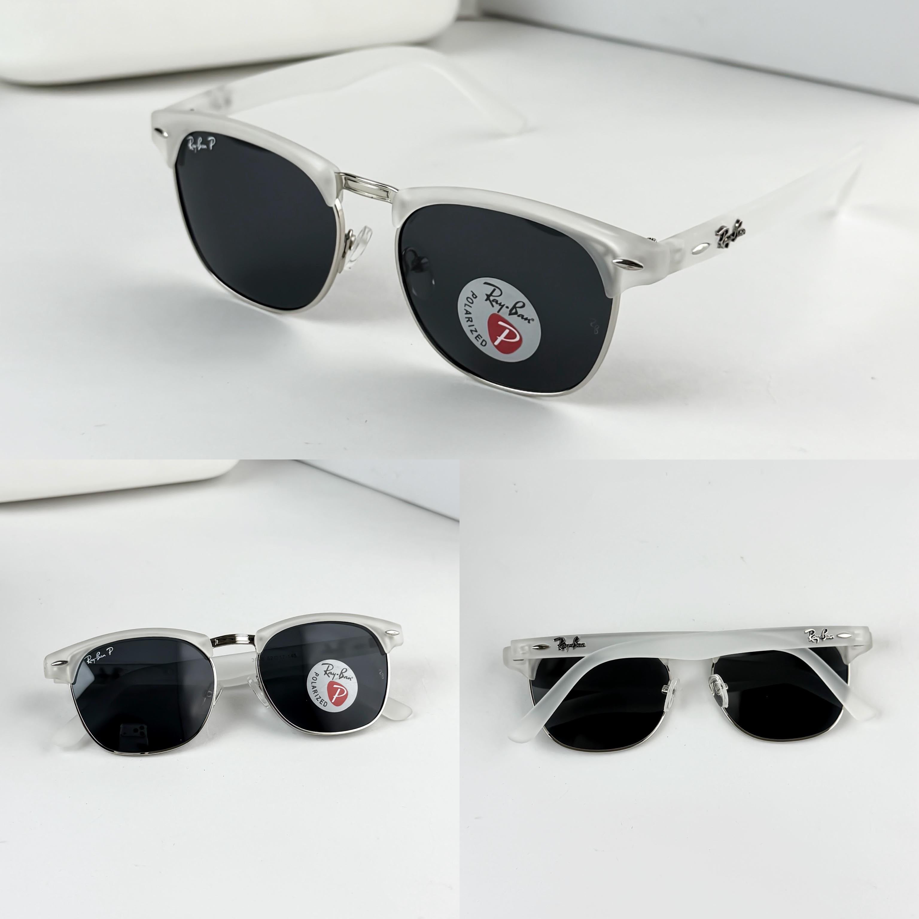 RAY__BAN ICE BLACK CLUB MASTER SUNGLASS