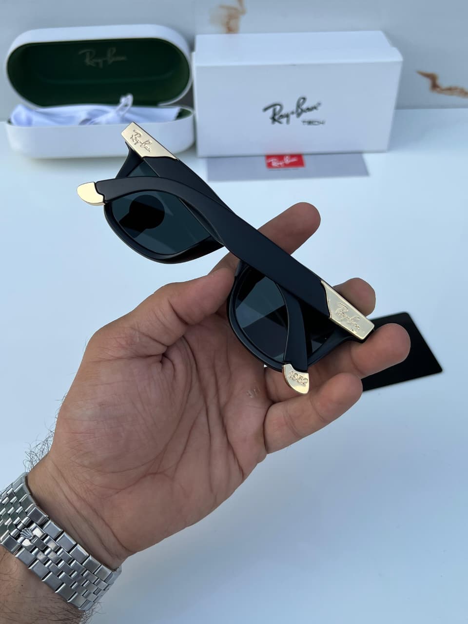 Ray_ban 2157 black gold  SUNGLASS