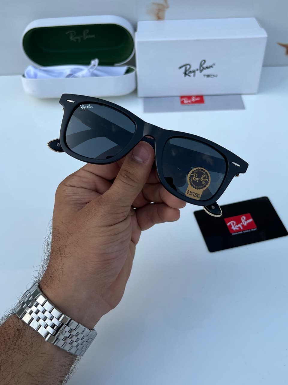 Ray_ban 2157 black gold  SUNGLASS