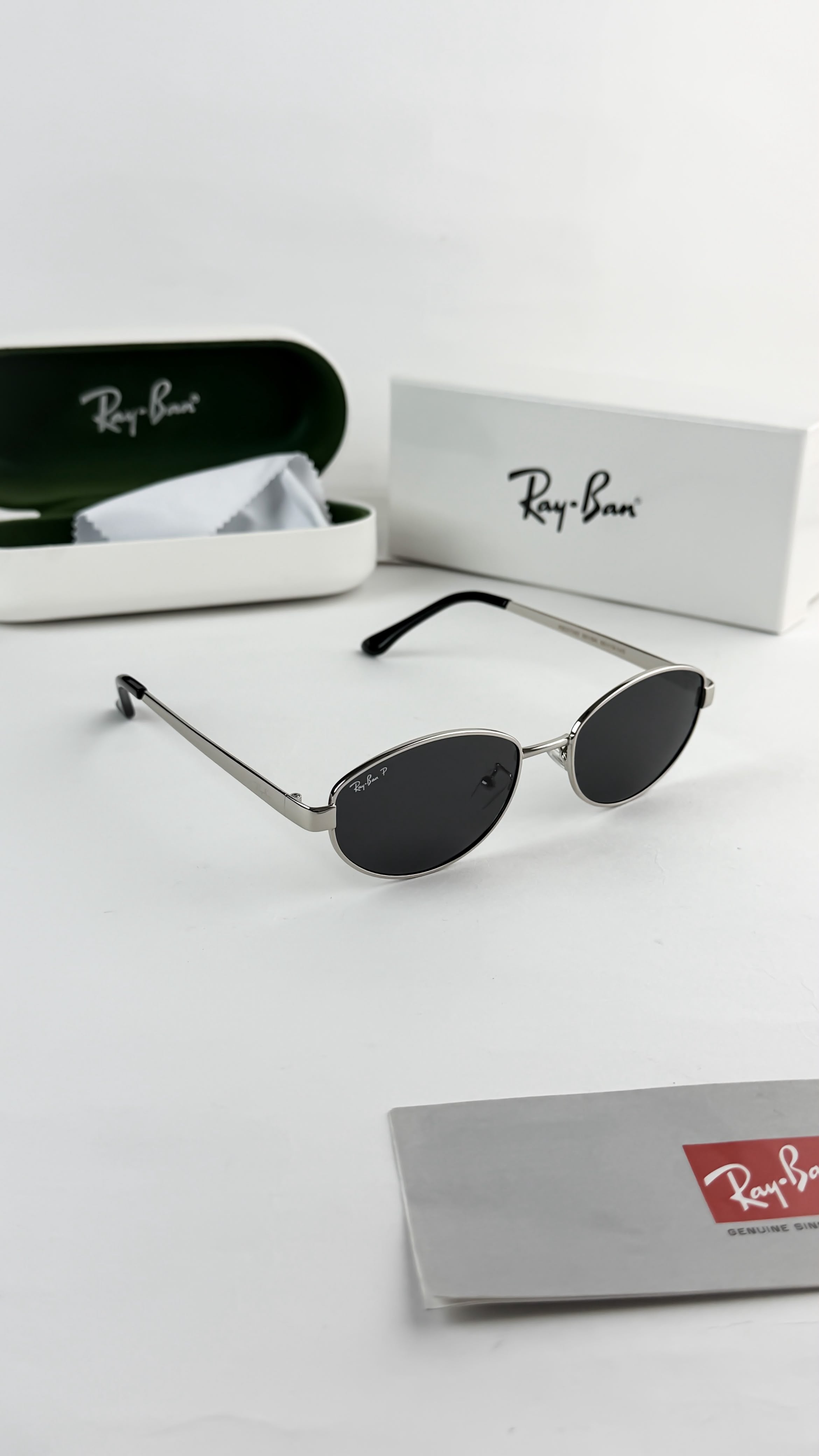 RA_YBAN SILVER BLACK 3774 sunglass