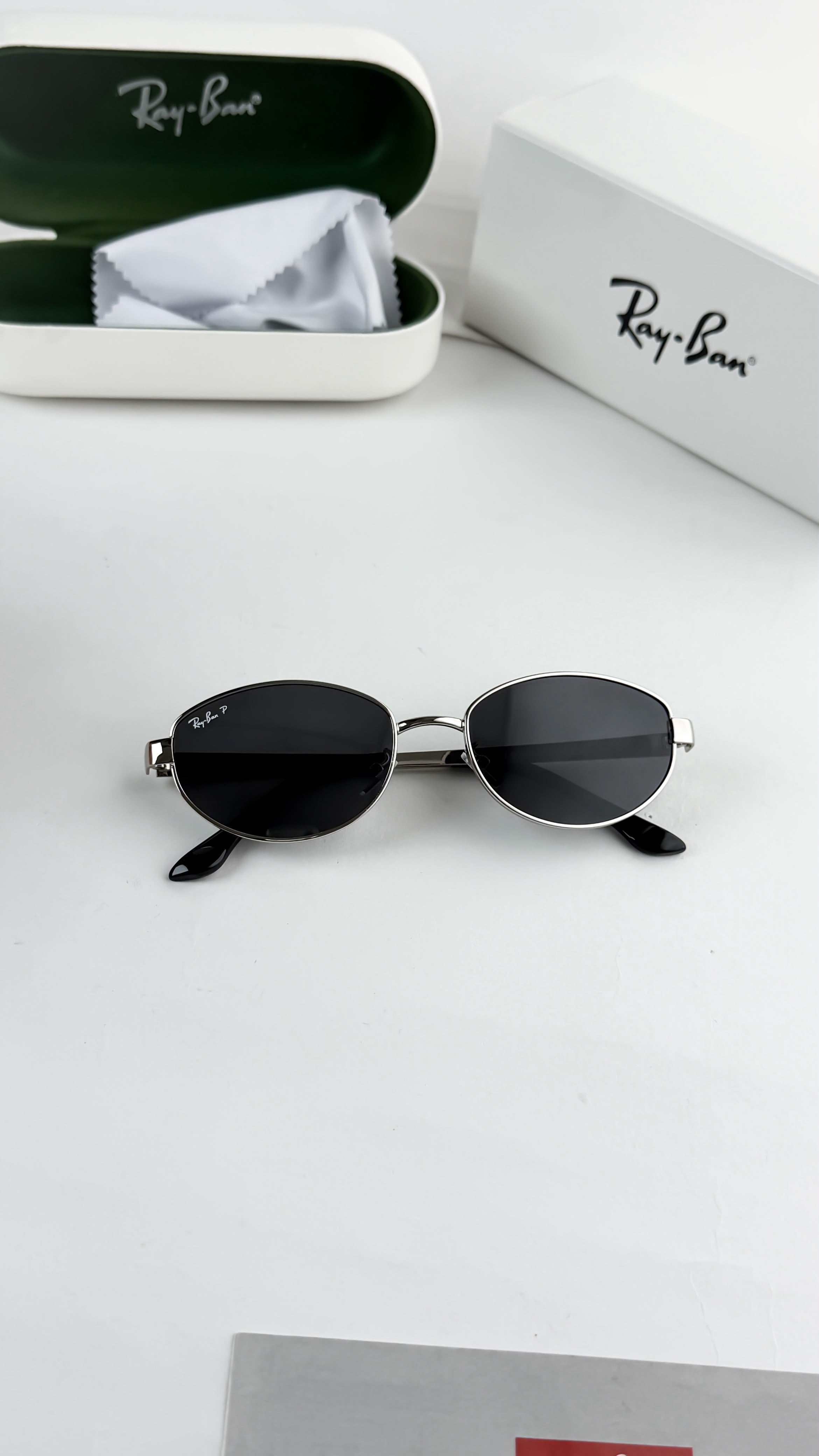 RA_YBAN SILVER BLACK 3774 sunglass