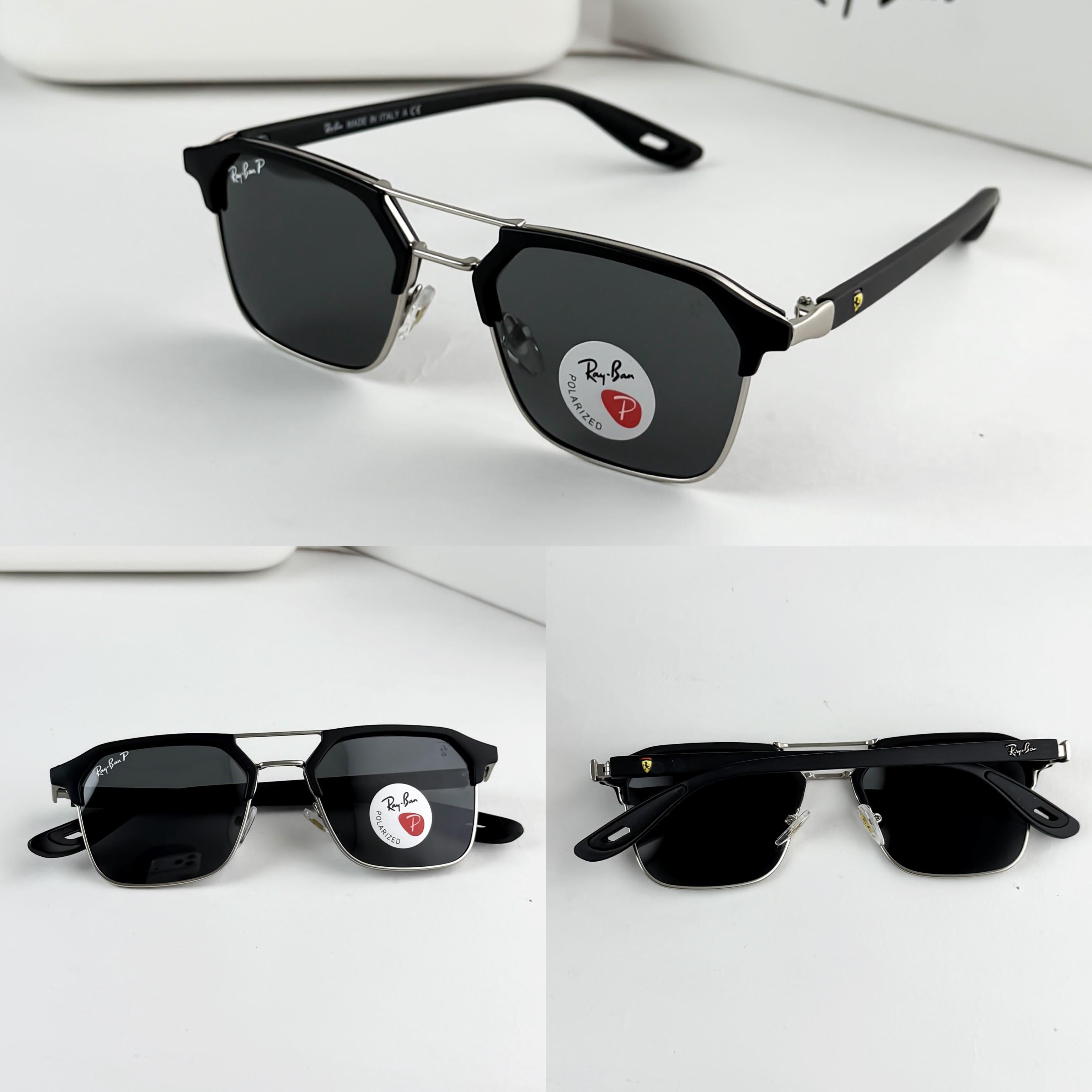 RA_YBAN SILVER BLACK 04 Sunglass