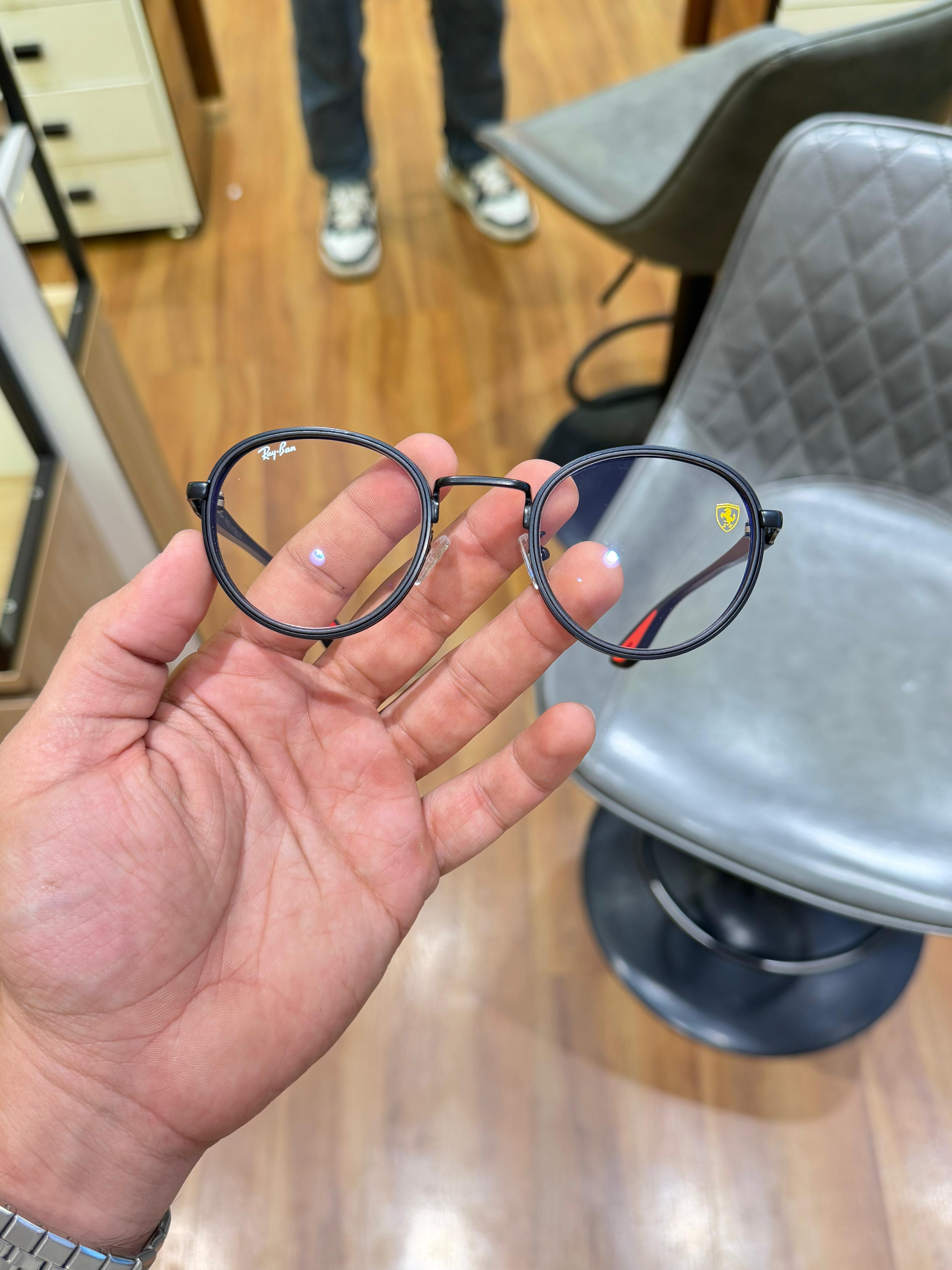 Ray_ban round 02 black plano sunglass