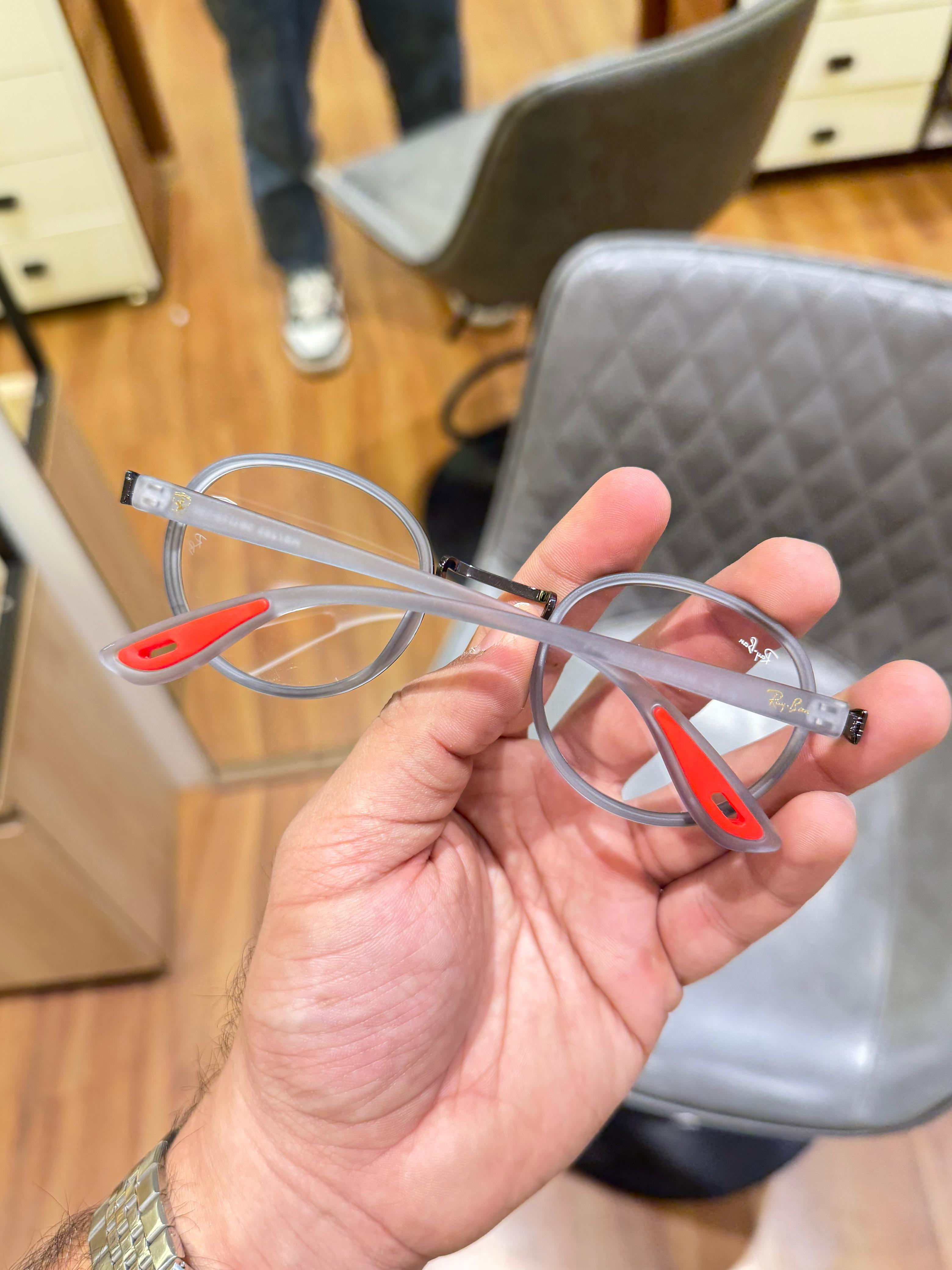 Rayb_an round 02 grey plano sunglass
