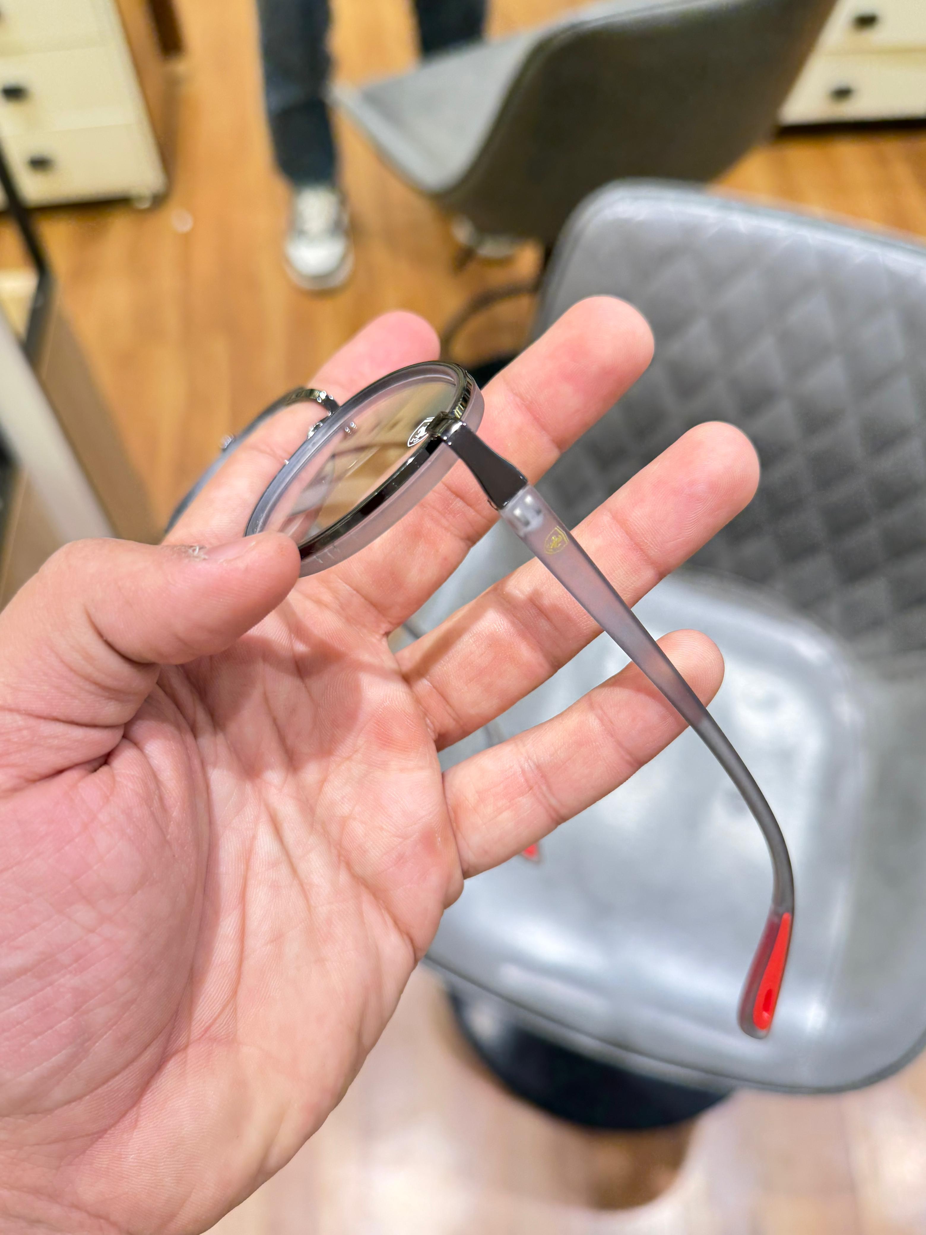 Rayb_an round 02 grey plano sunglass