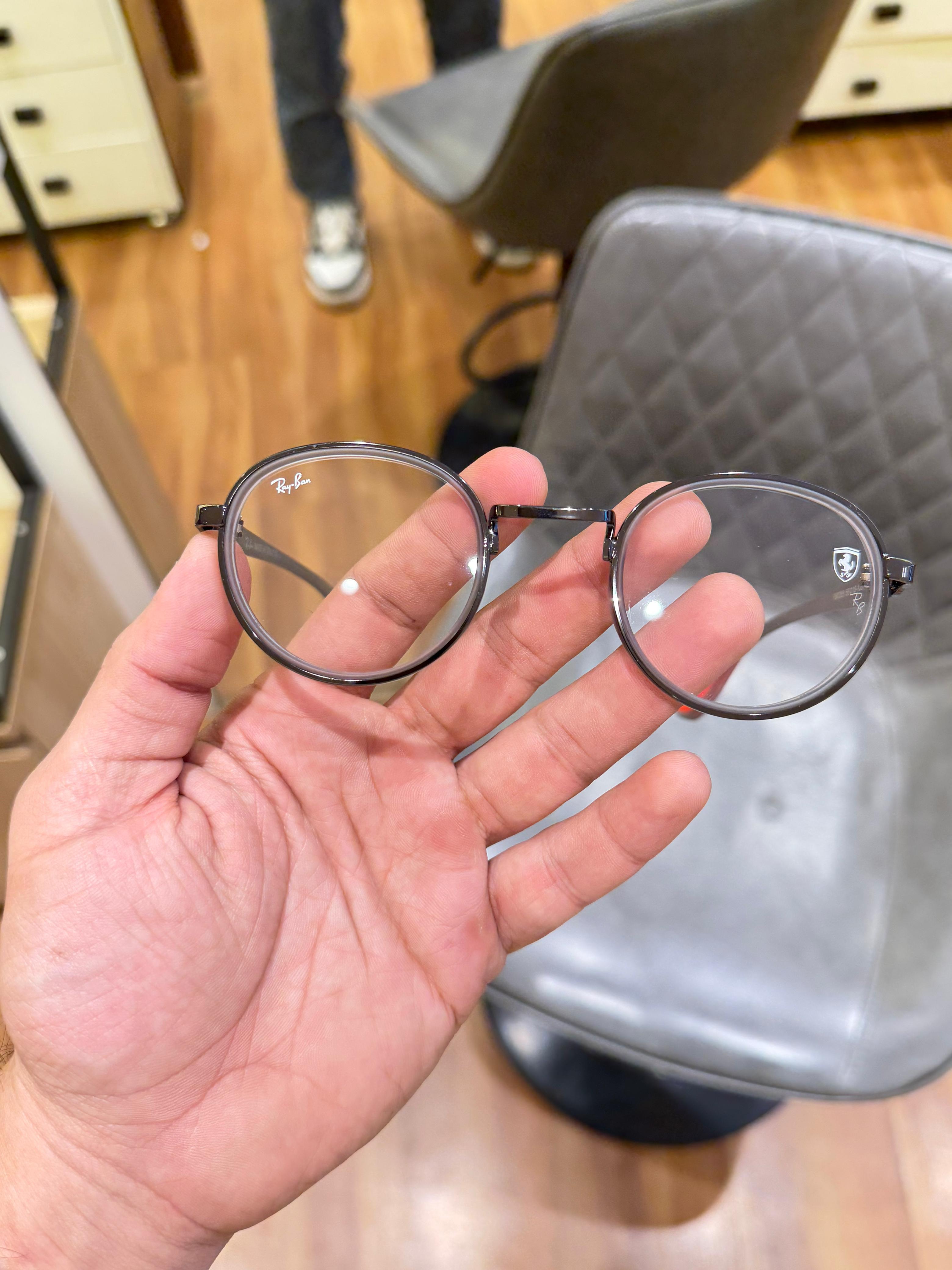 Rayb_an round 02 grey plano sunglass