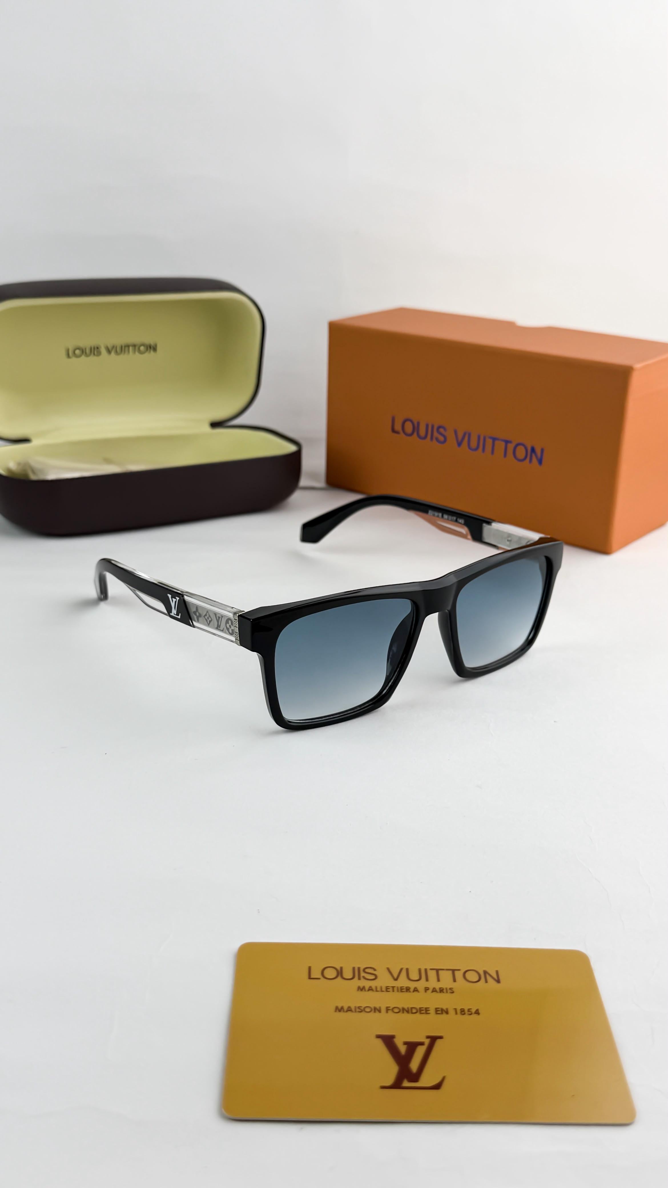 LO_UIS VUITTON BLACK BLUE 219 SUNGLASS