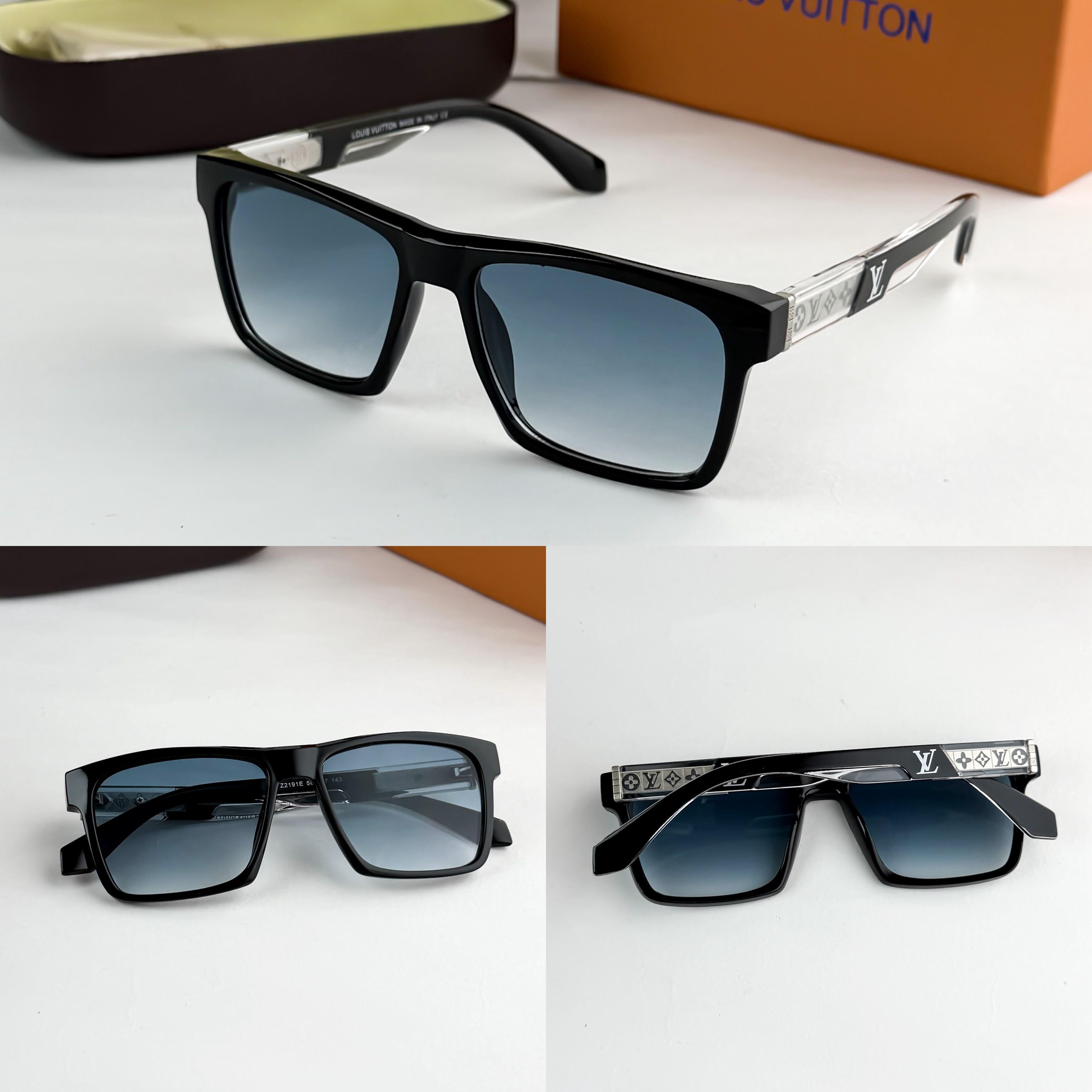 LO_UIS VUITTON BLACK BLUE 219 SUNGLASS