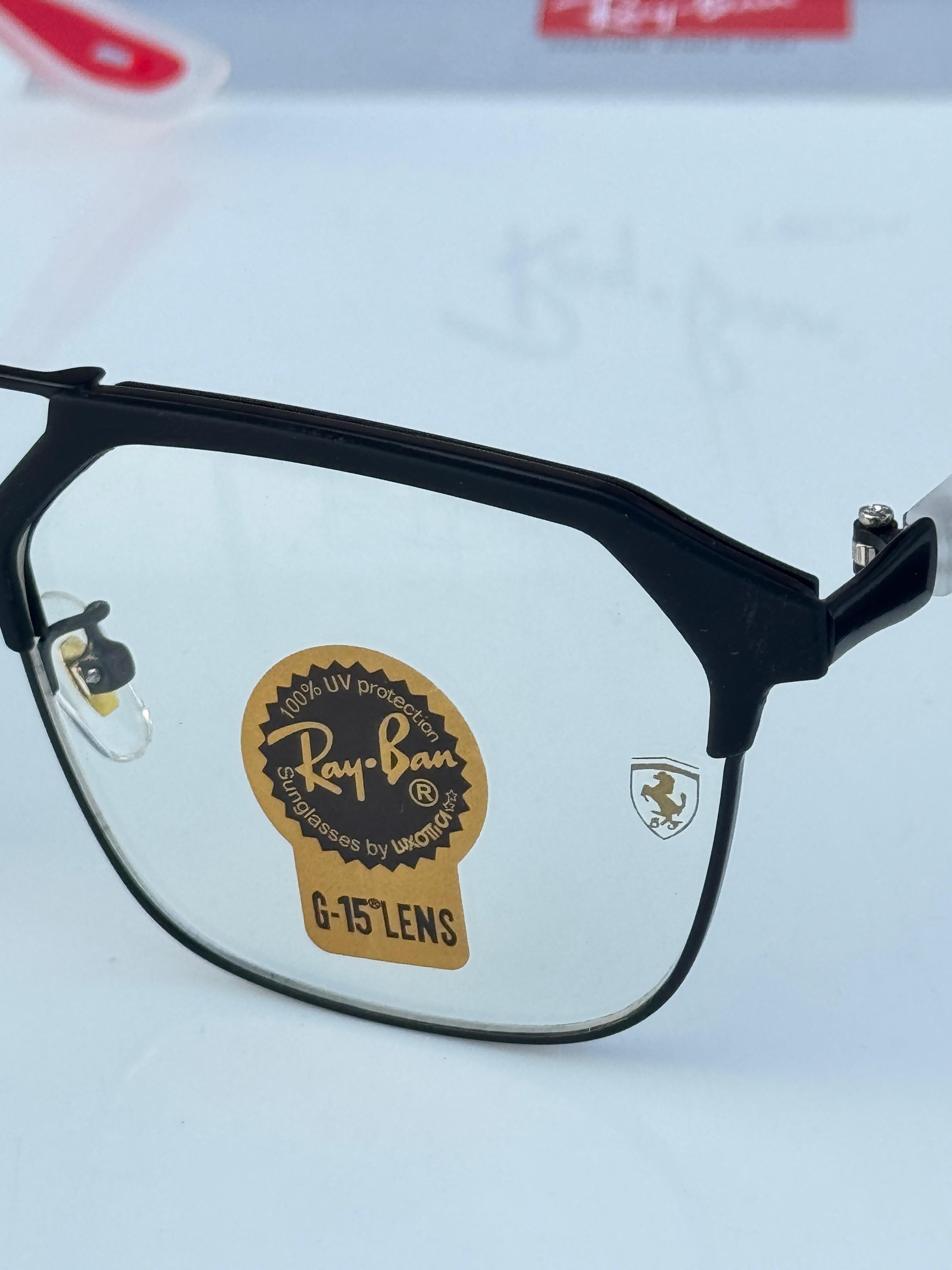 Rayb_an 04 black white plano sunglass