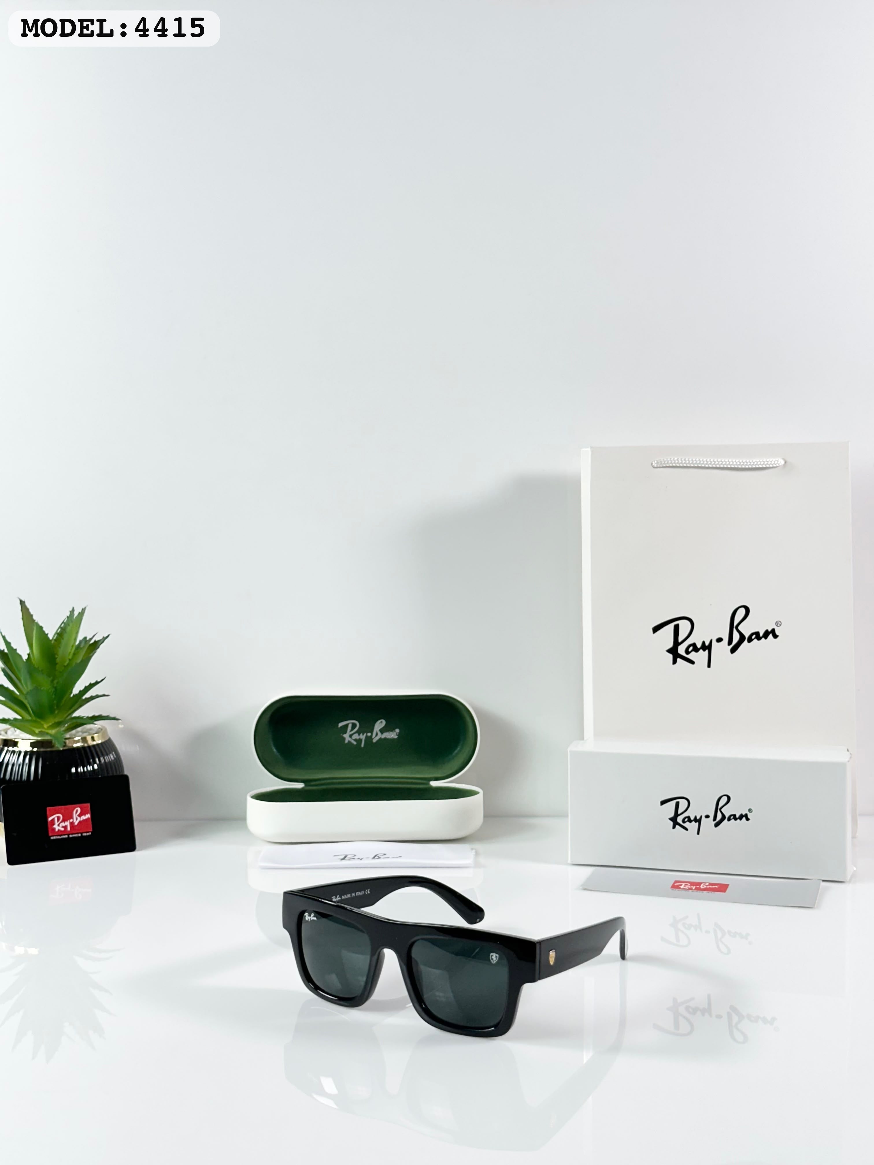 RA_YBAN 4415 SHINE BLACK  SUNGLASS