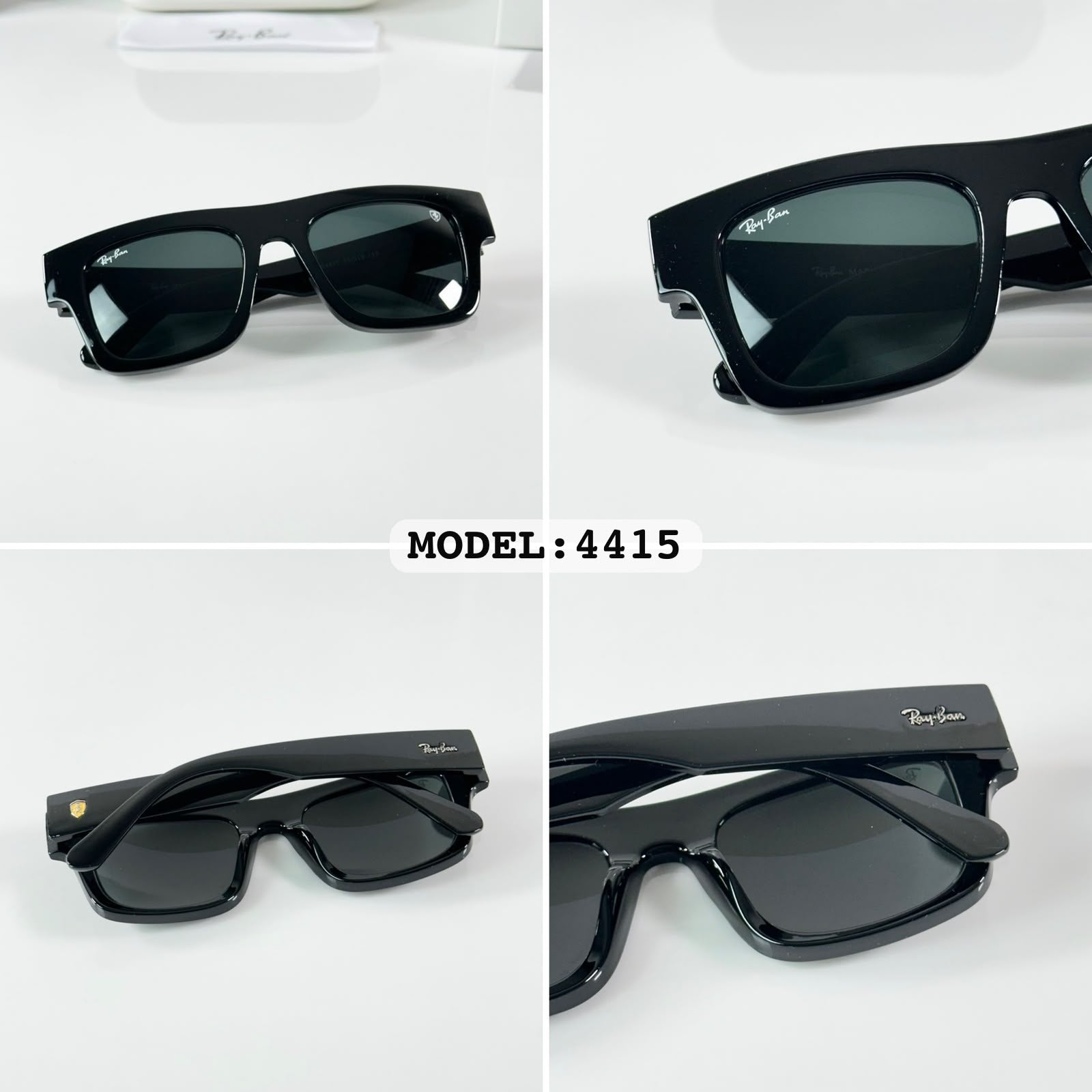 RA_YBAN 4415 SHINE BLACK  SUNGLASS