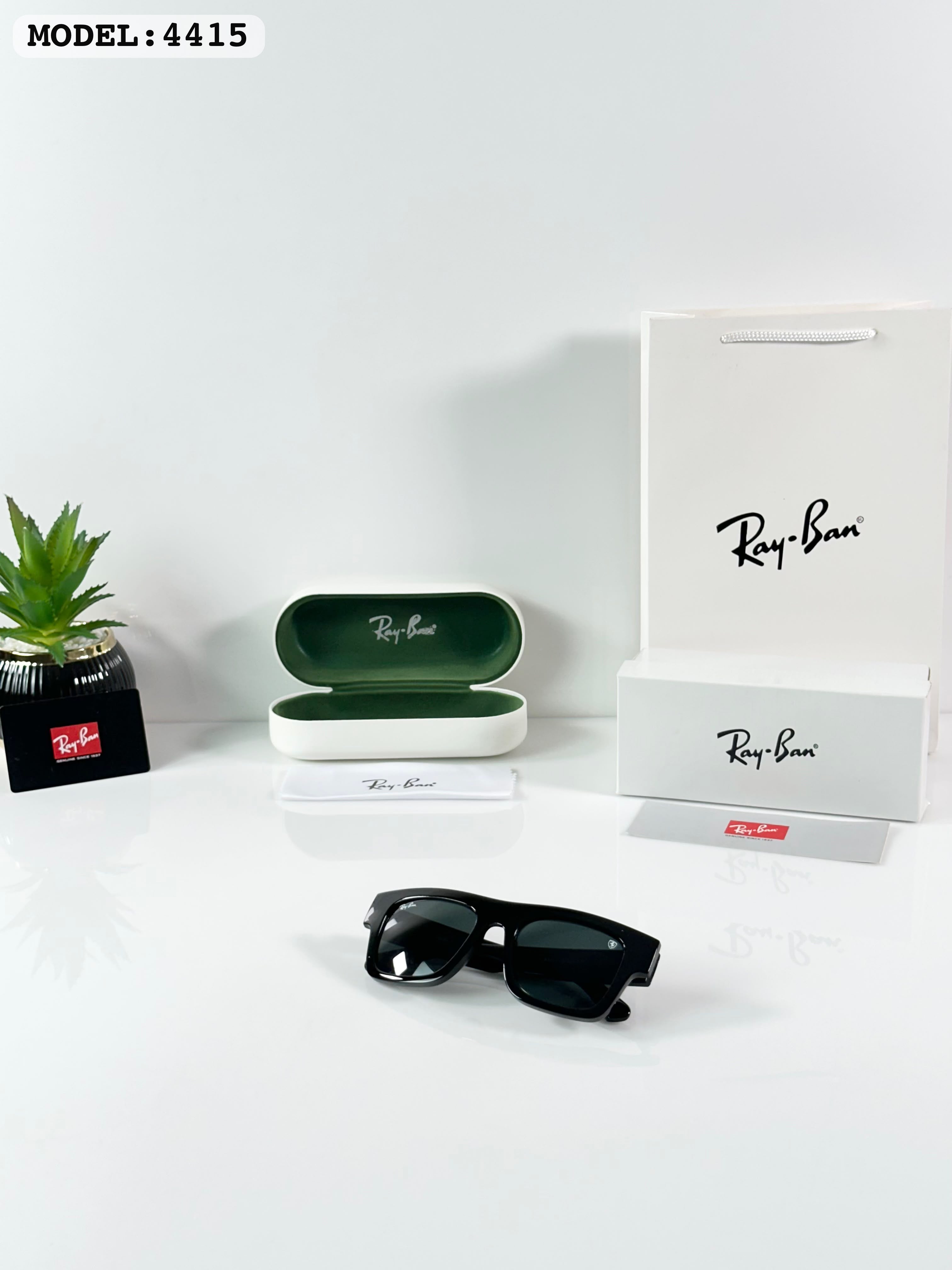 RA_YBAN 4415 SHINE BLACK  SUNGLASS