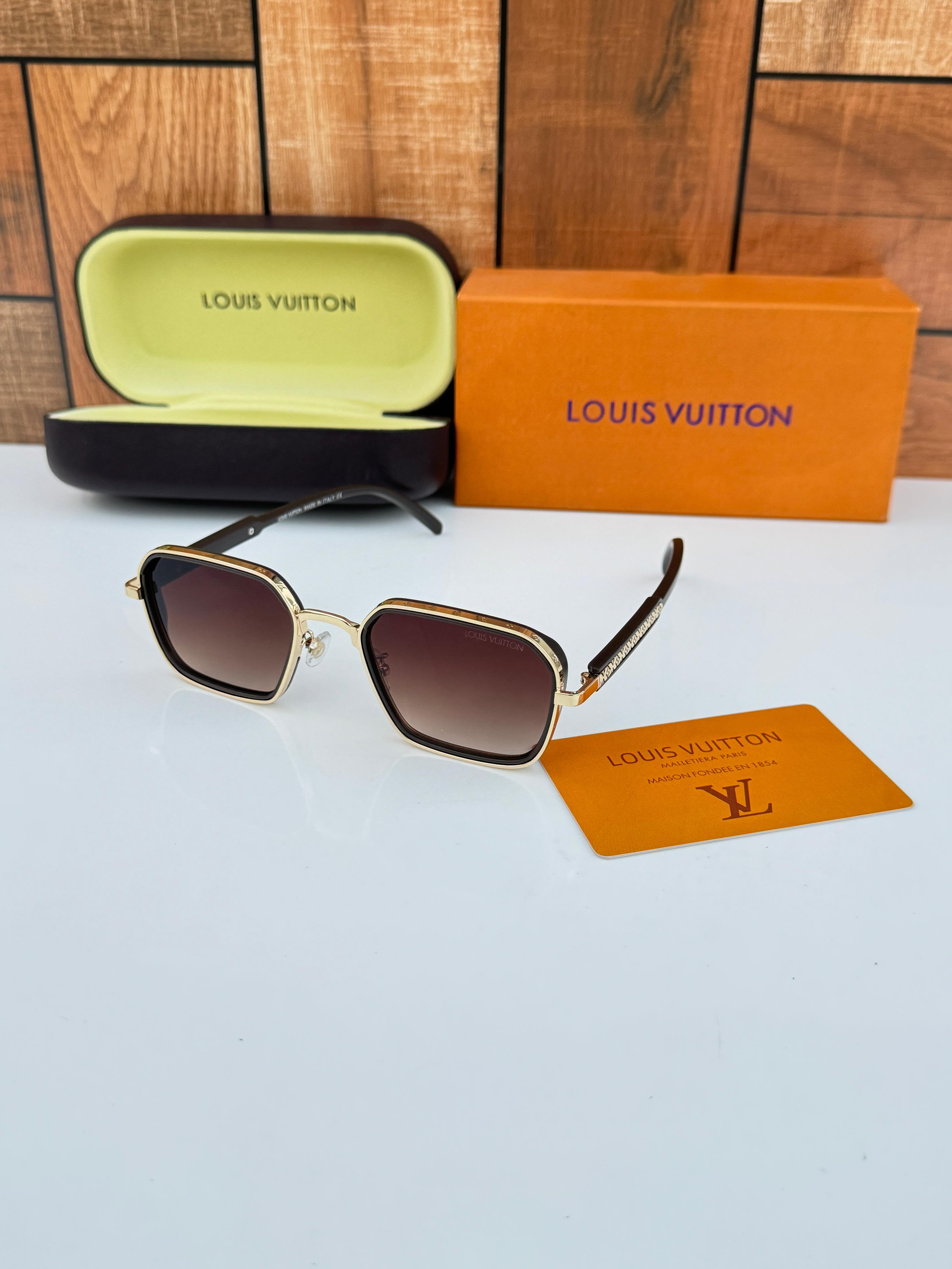 Lo_uis vuitton 5013 gold brown SUNGLASS