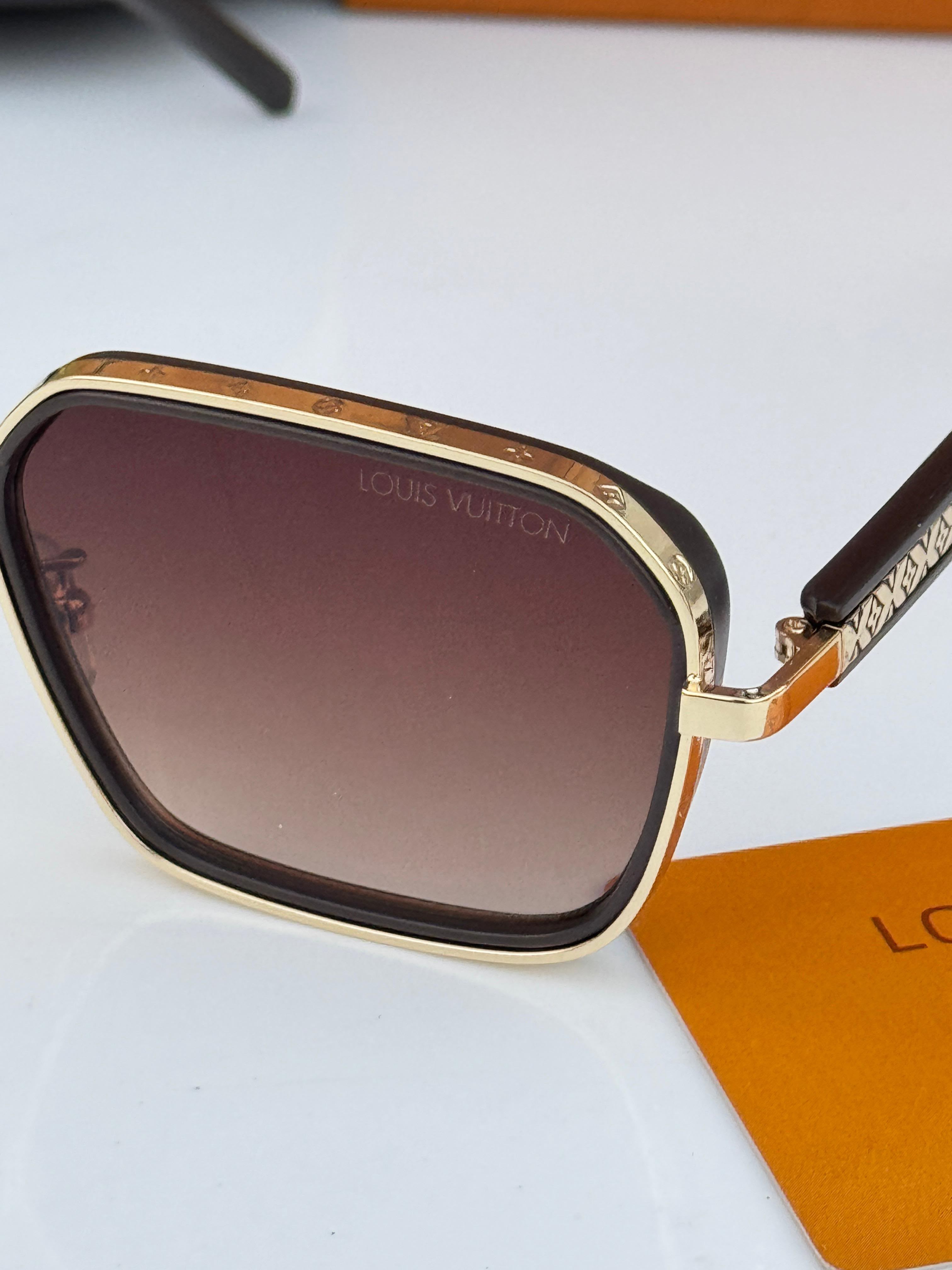 Lo_uis vuitton 5013 gold brown SUNGLASS