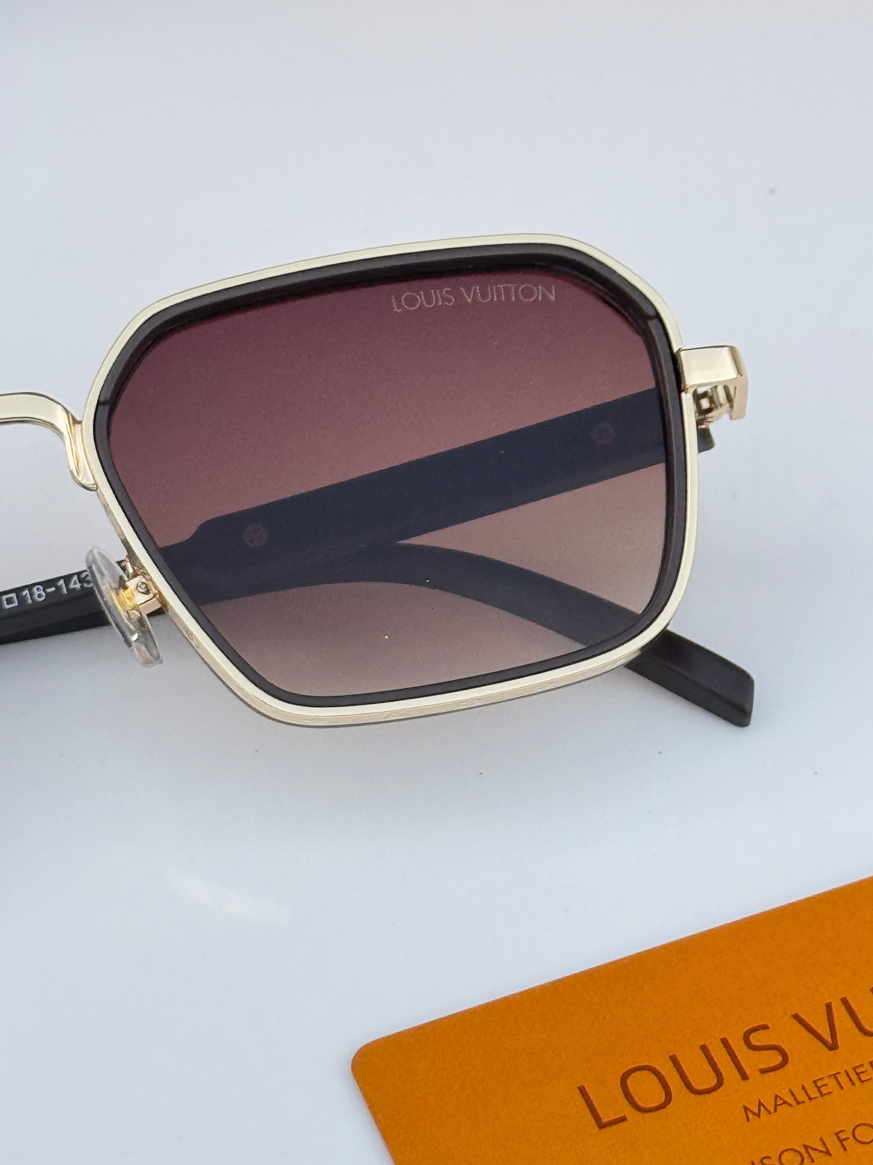 Lo_uis vuitton 5013 gold brown SUNGLASS