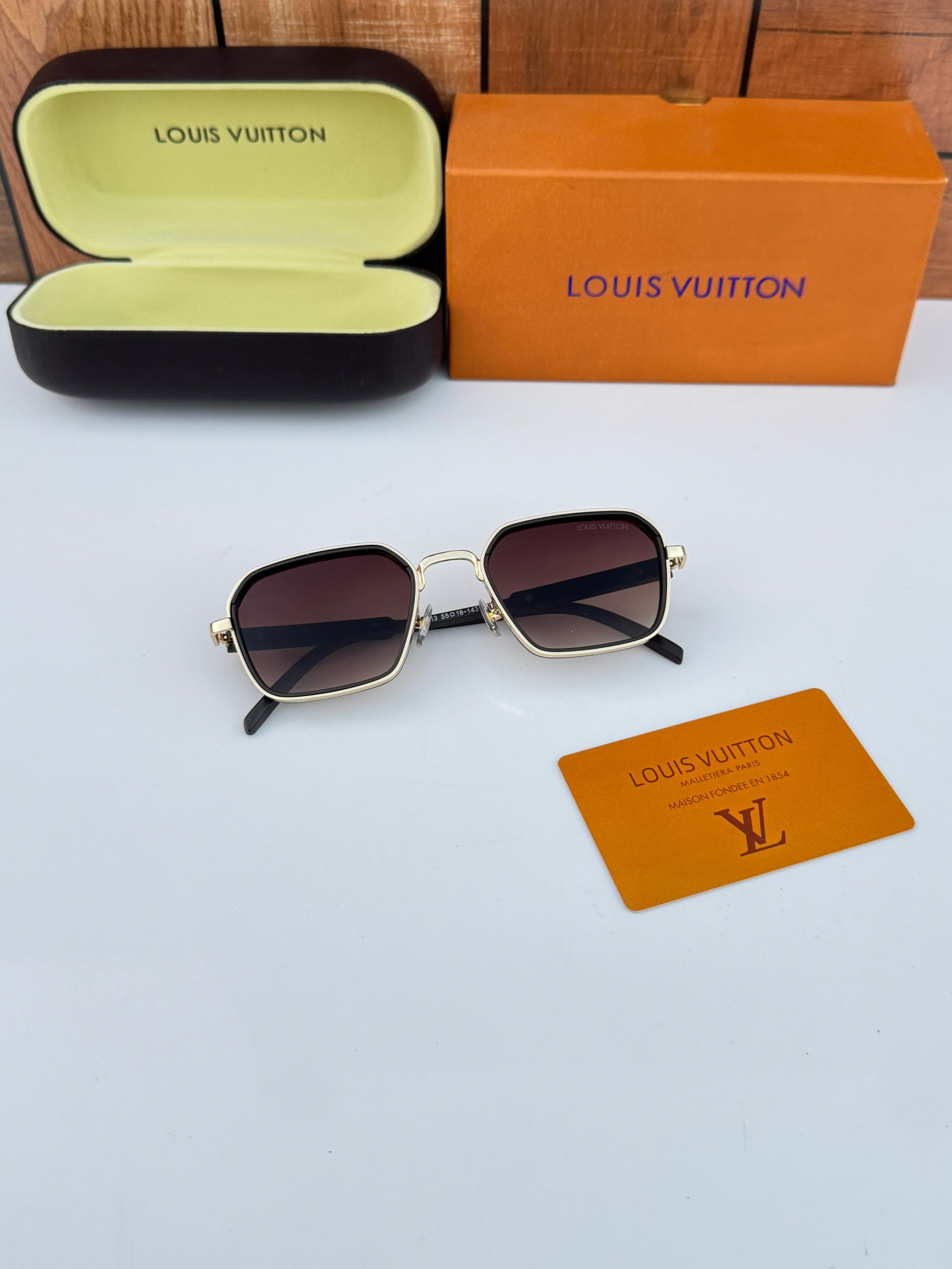 Lo_uis vuitton 5013 gold brown SUNGLASS