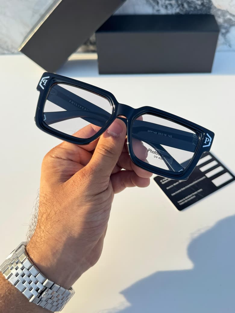 P_hilip plein 146 black plano  SUNGLASS