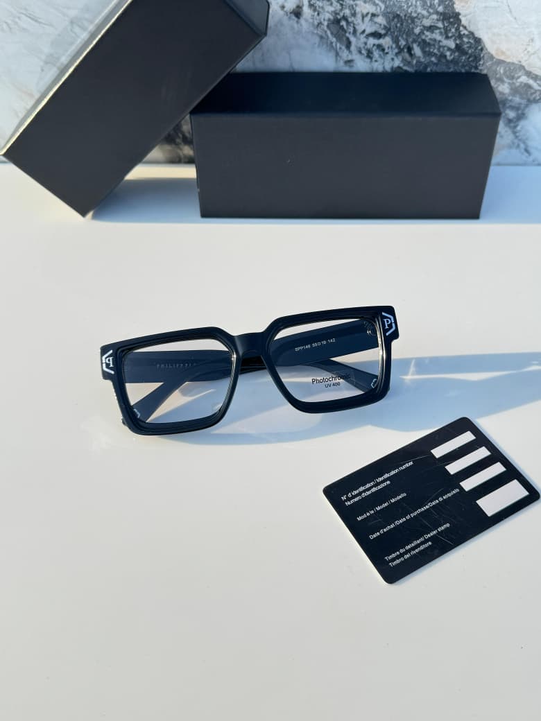 P_hilip plein 146 black plano  SUNGLASS
