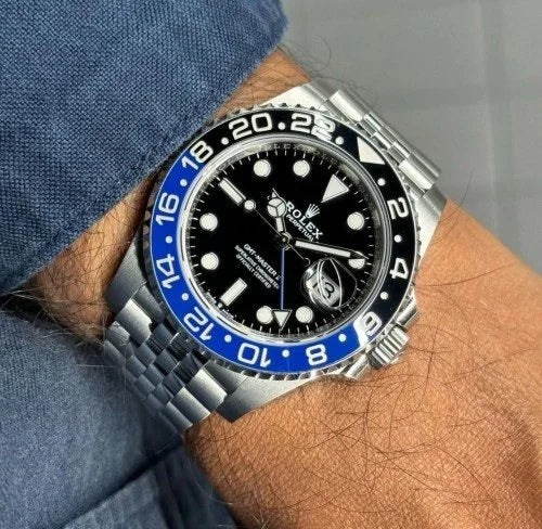 Role_x Gmt Master Silver Black Metal
